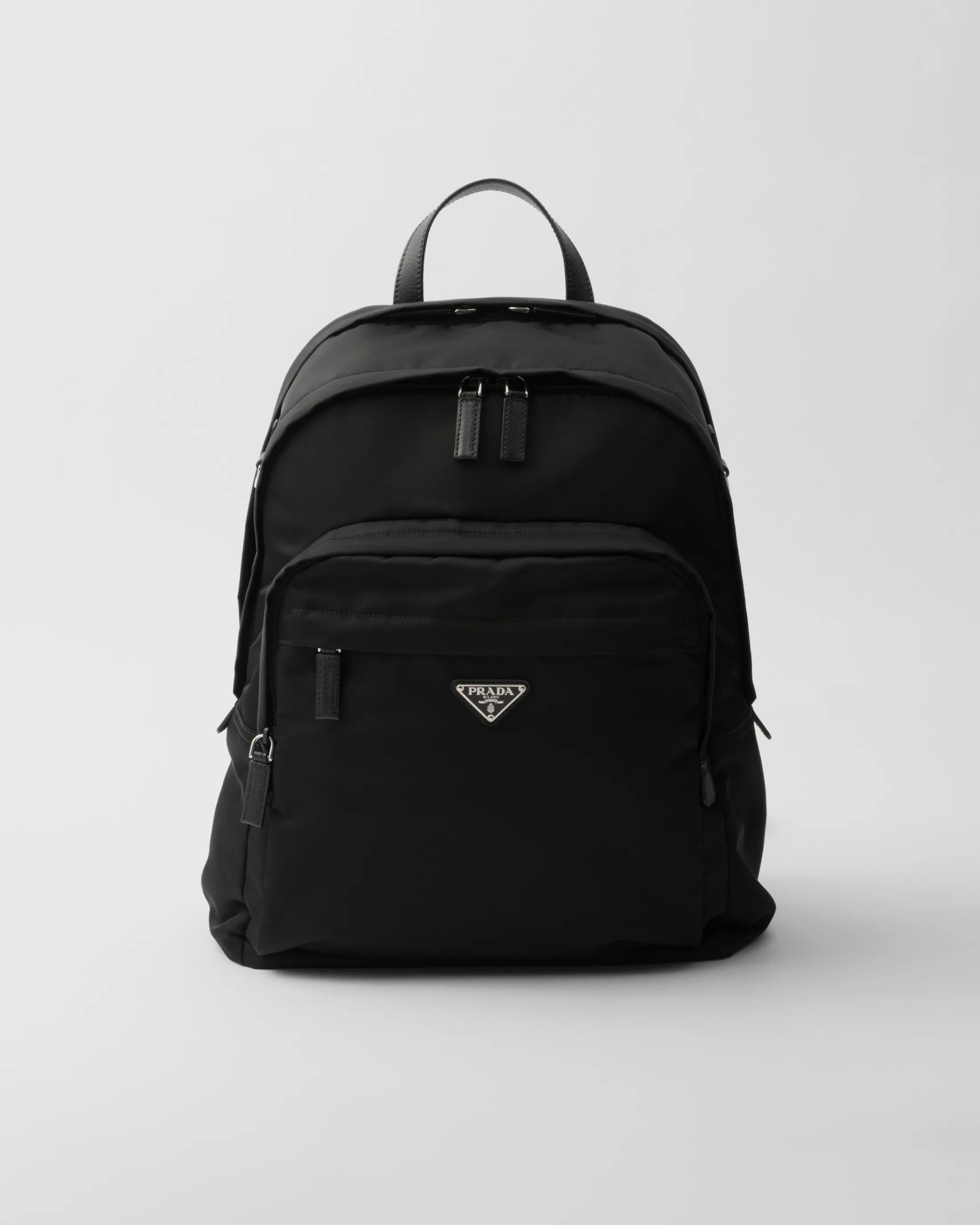 Prada Re-Nylon and Saffiano leather backpack Black Cheap