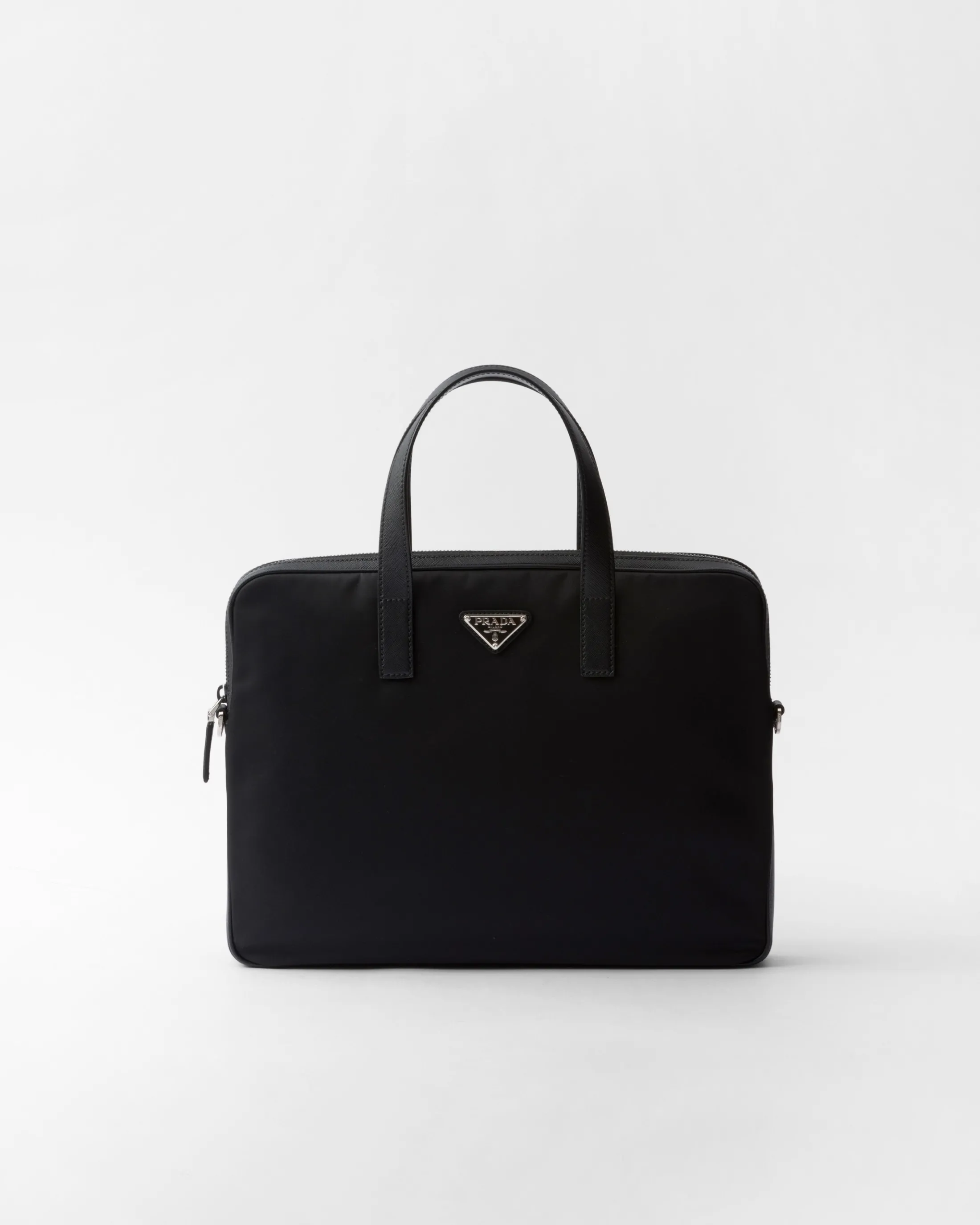 Prada Re-Nylon and Saffiano leather briefcase Black Store