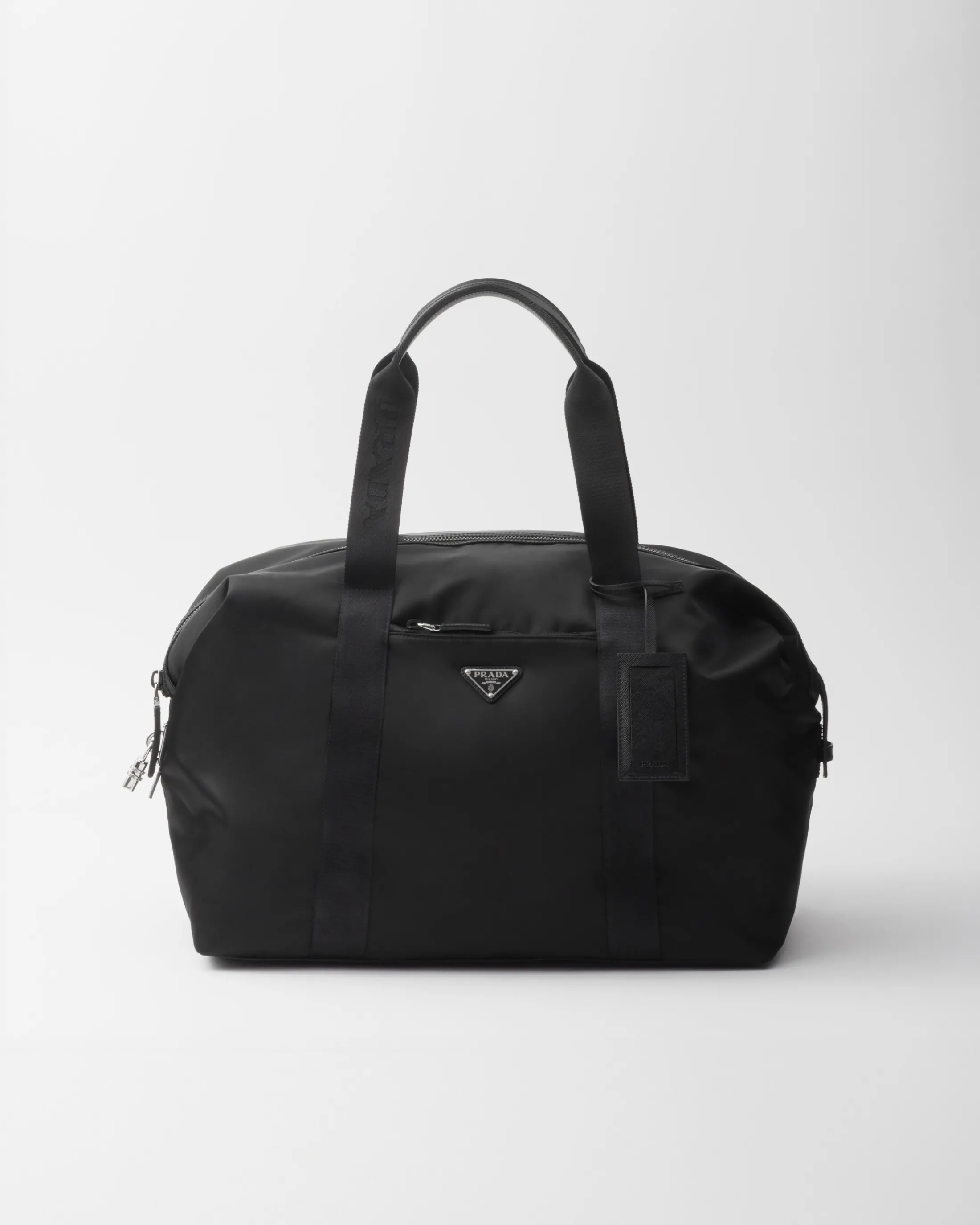 Prada Re-Nylon and Saffiano leather duffle bag Black Best