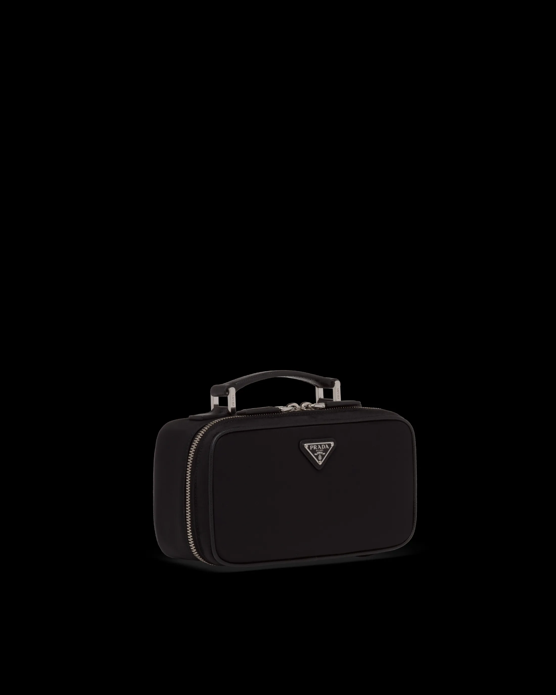 Prada Re-Nylon and Saffiano leather hand weights carry case Black Store