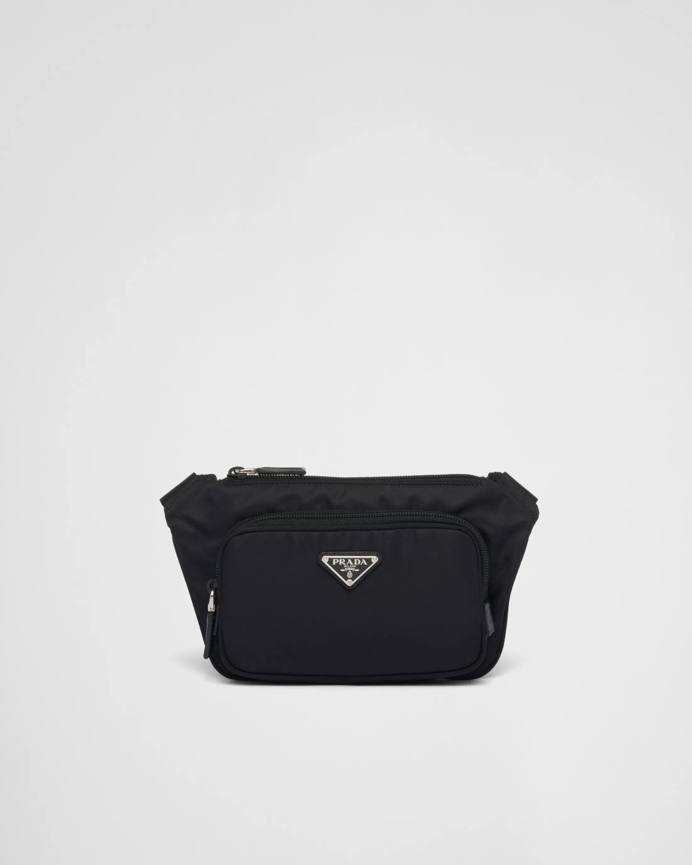 Prada Re-Nylon and Saffiano leather shoulder bag Black Best Sale