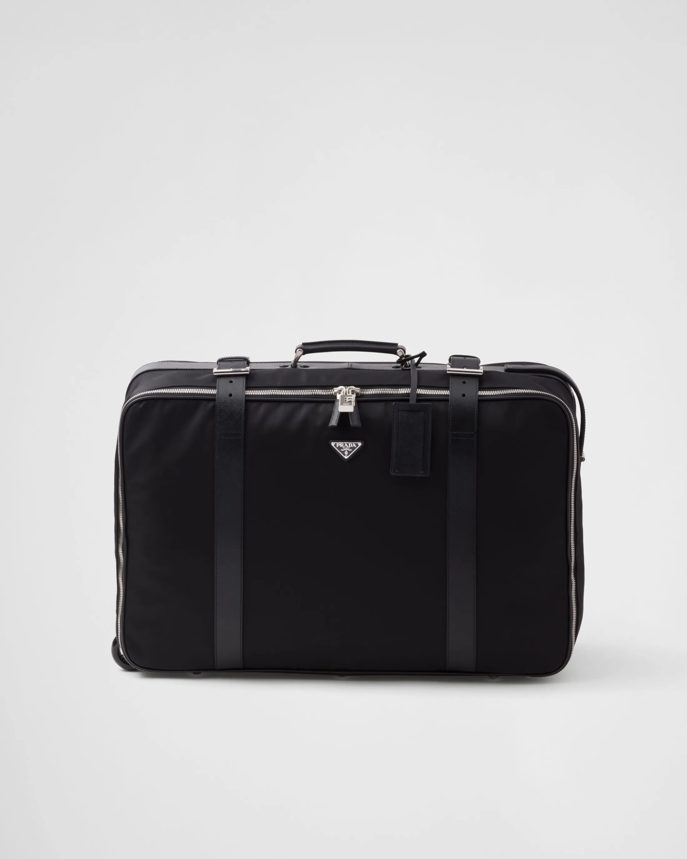 Prada Re-Nylon and Saffiano leather suitcase Black Sale