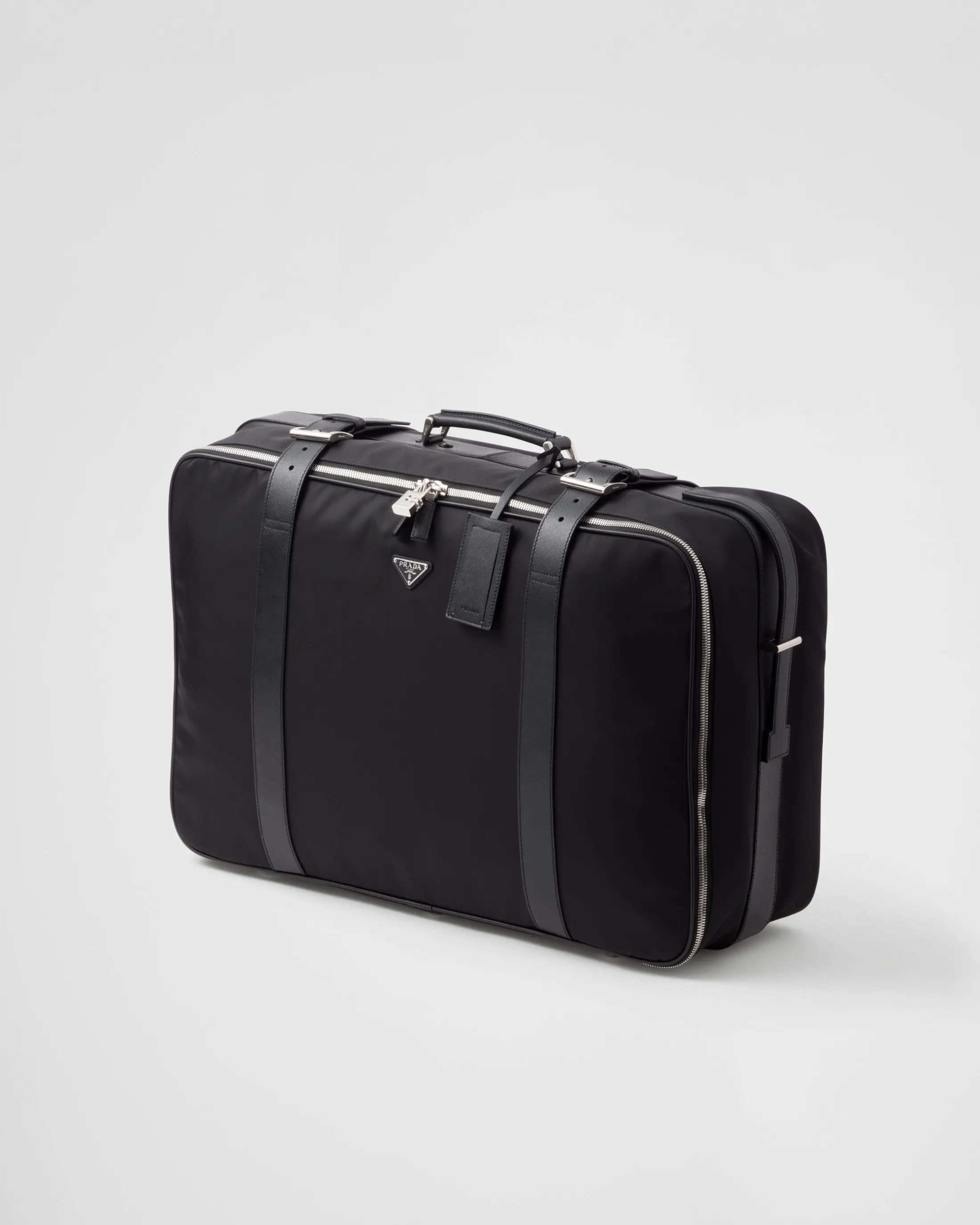 Prada Re-Nylon and Saffiano leather suitcase Black Sale