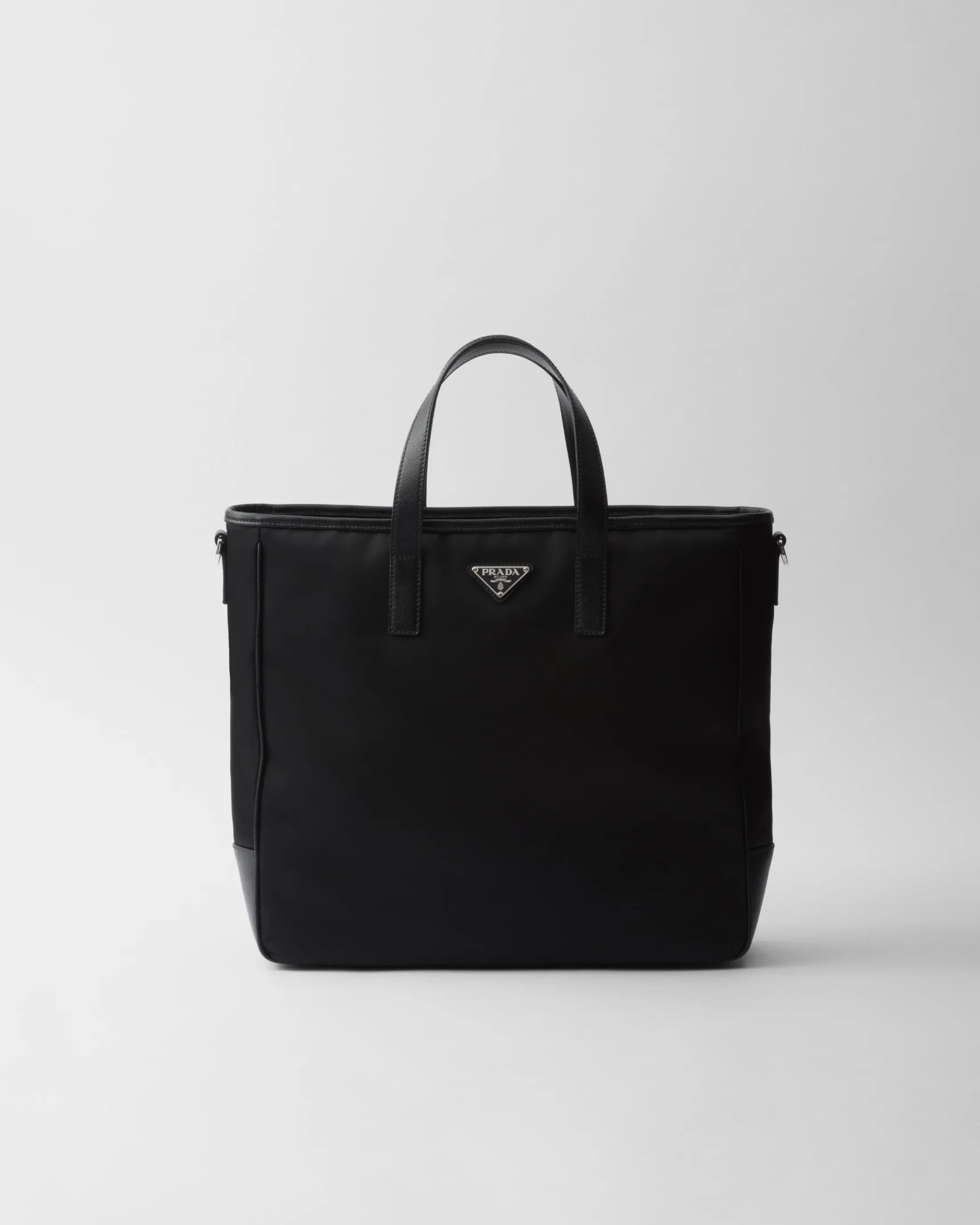 Prada Re-Nylon and Saffiano leather tote bag Black New