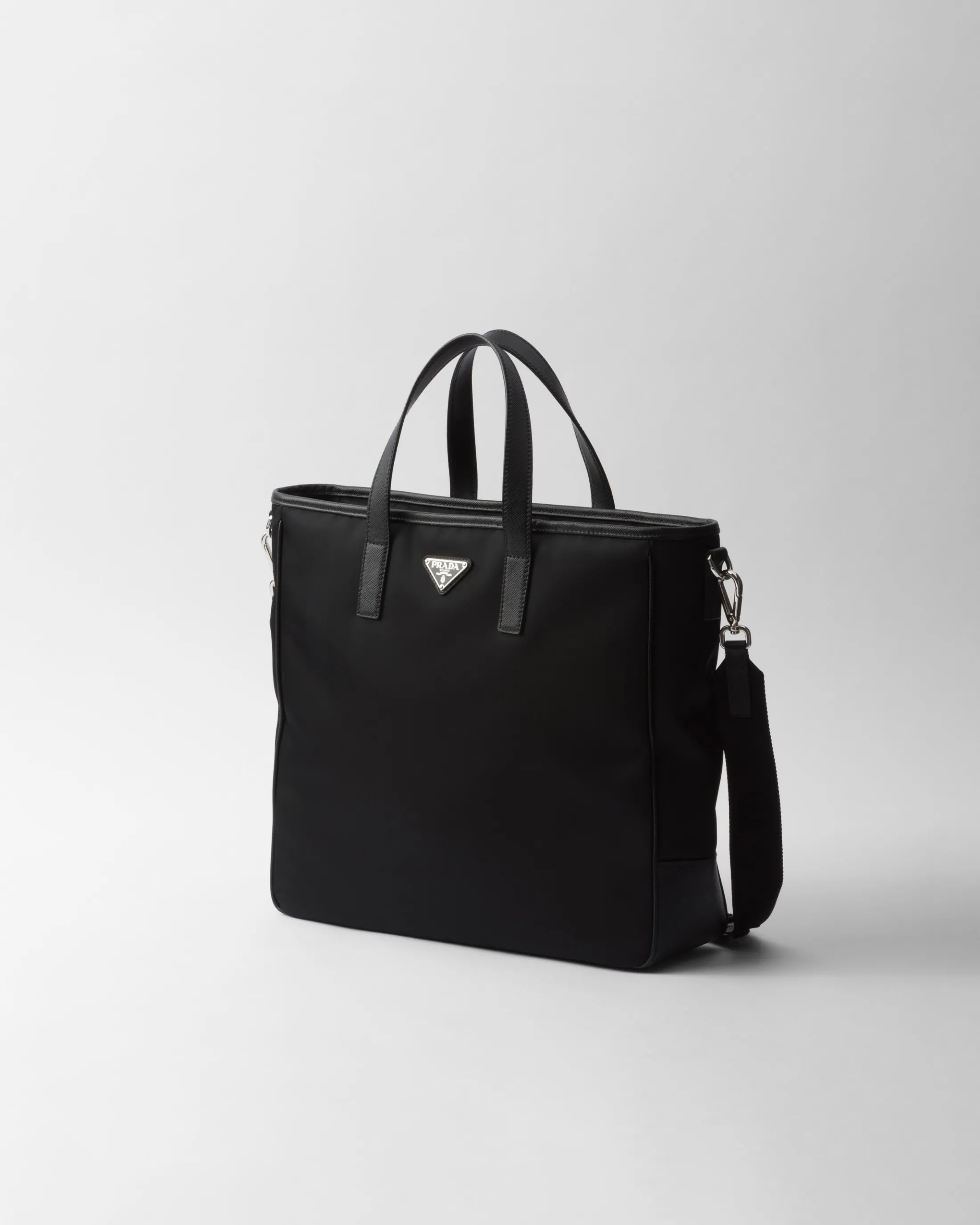 Prada Re-Nylon and Saffiano leather tote bag Black New