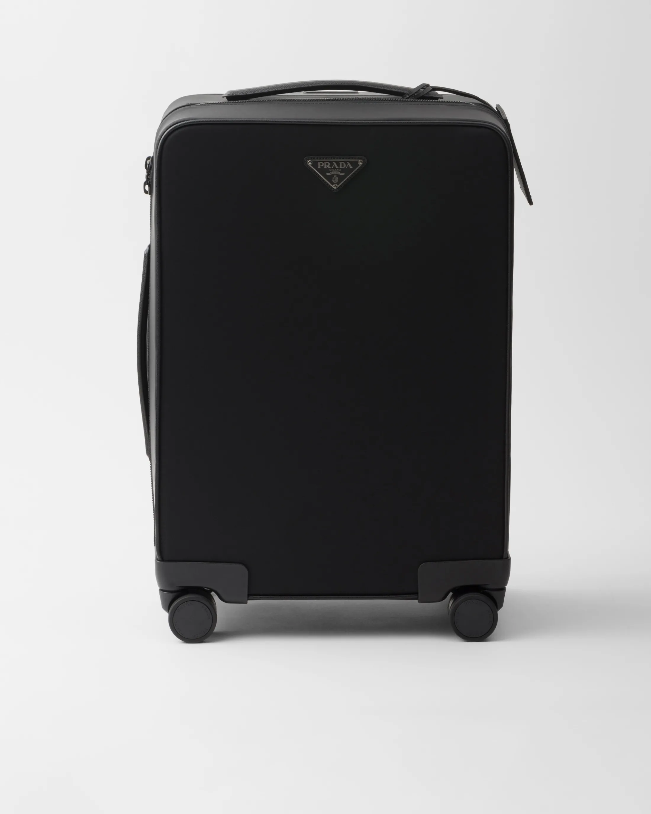 Prada Re-Nylon and Saffiano leather trolley Black Shop