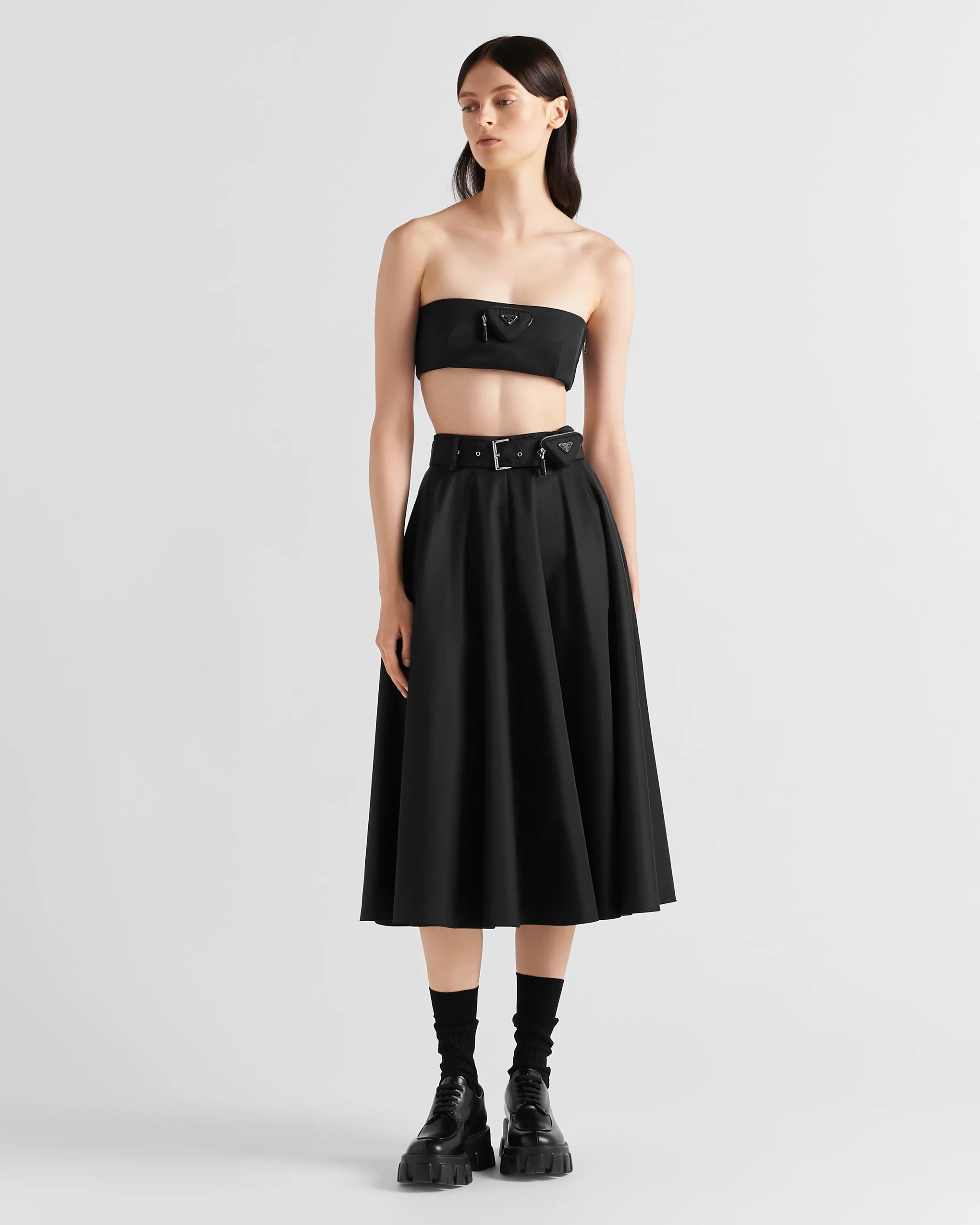 Prada Re-Nylon bandeau bra Black Outlet