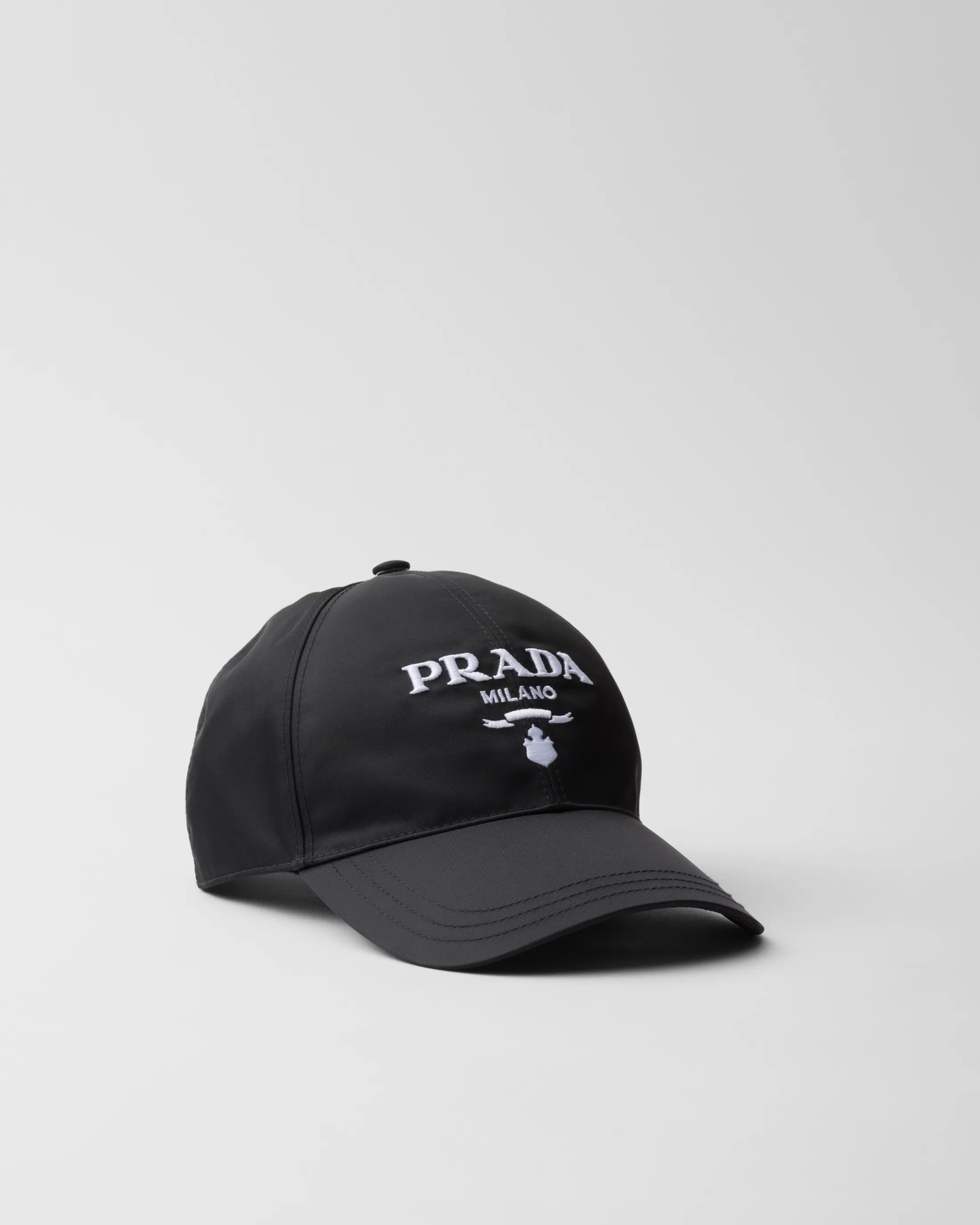 Prada Re-Nylon baseball cap Black/white Fashion