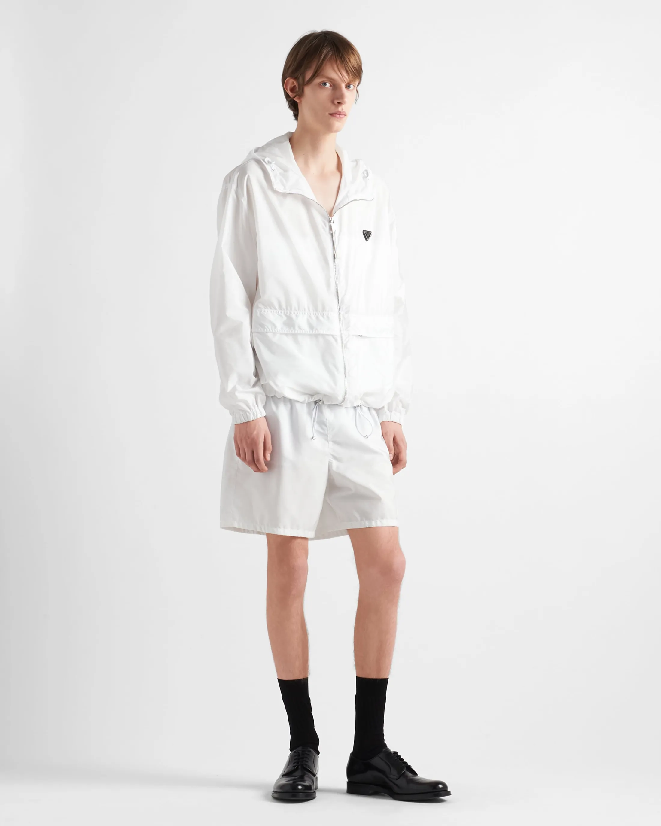 Prada Re-Nylon blouson jacket White Clearance