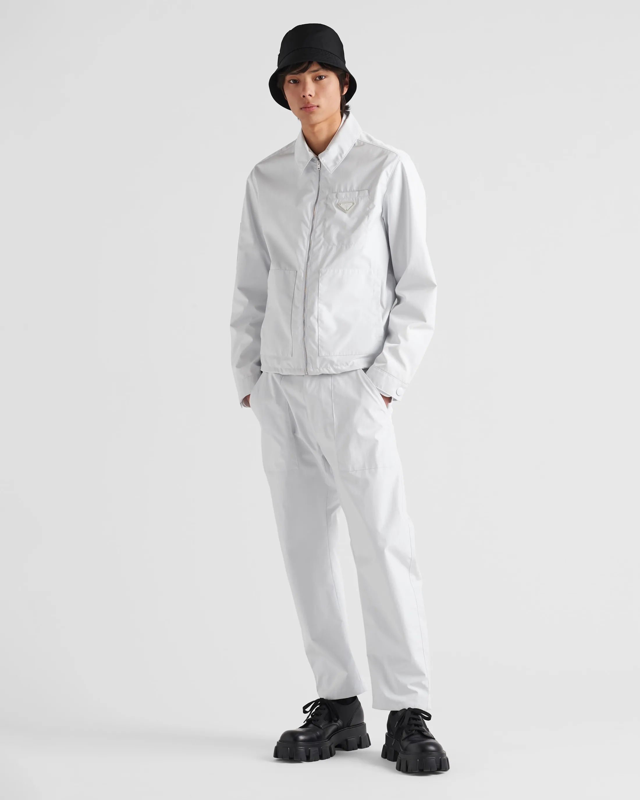 Prada Re-Nylon blouson jacket White Best Sale