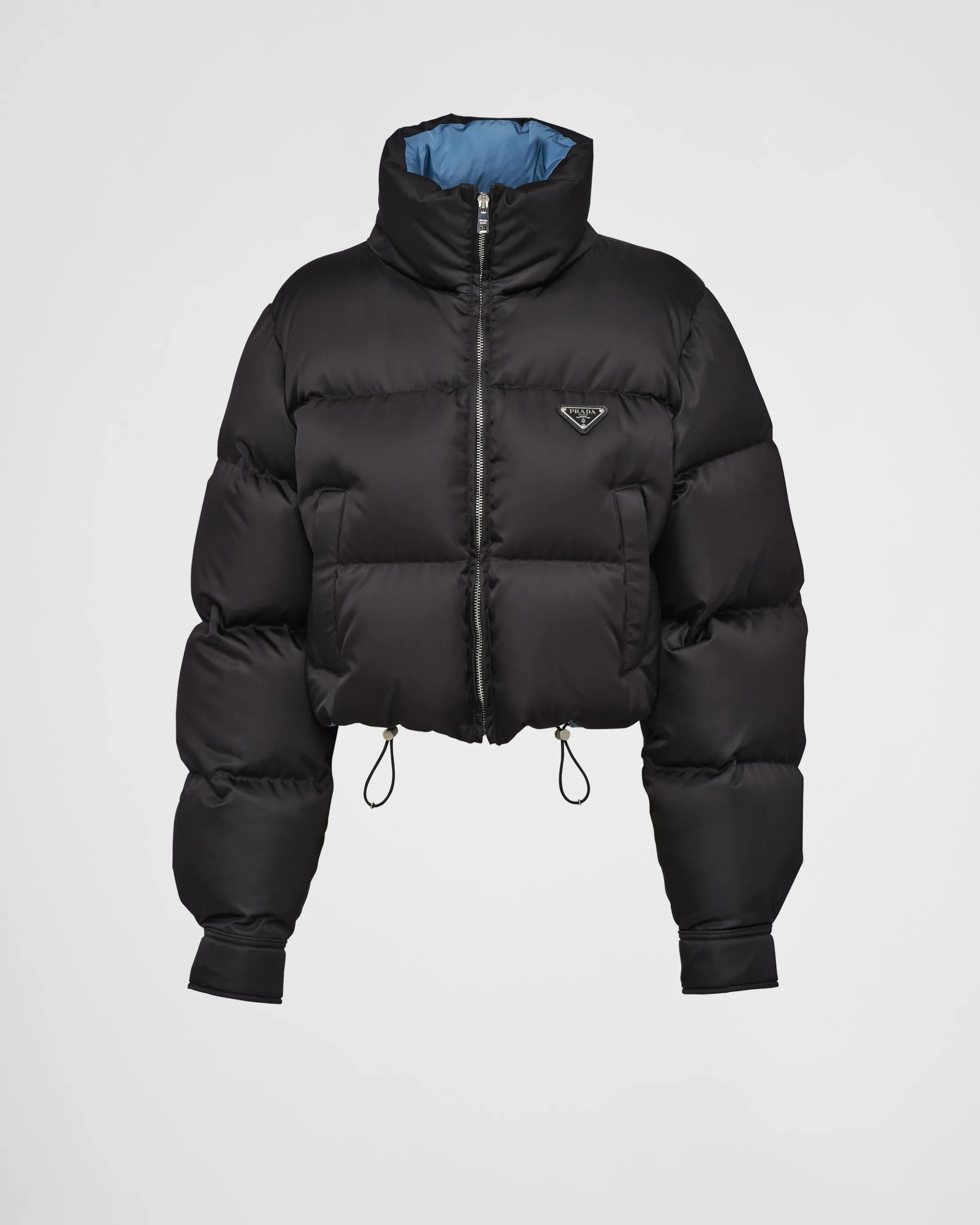 Prada Re-Nylon cropped down jacket Black Best