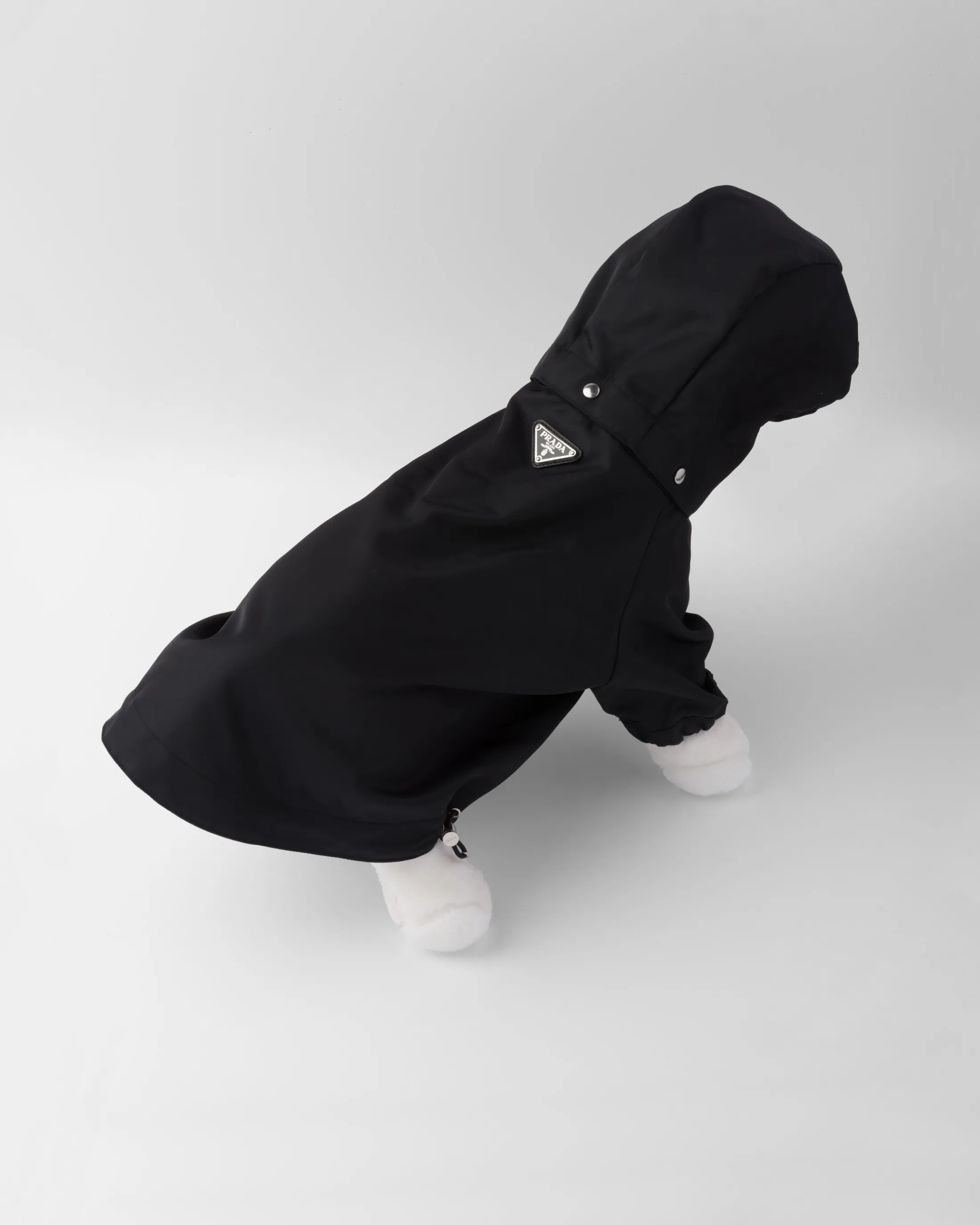 Prada Re-Nylon dog raincoat with hood Black Best Sale