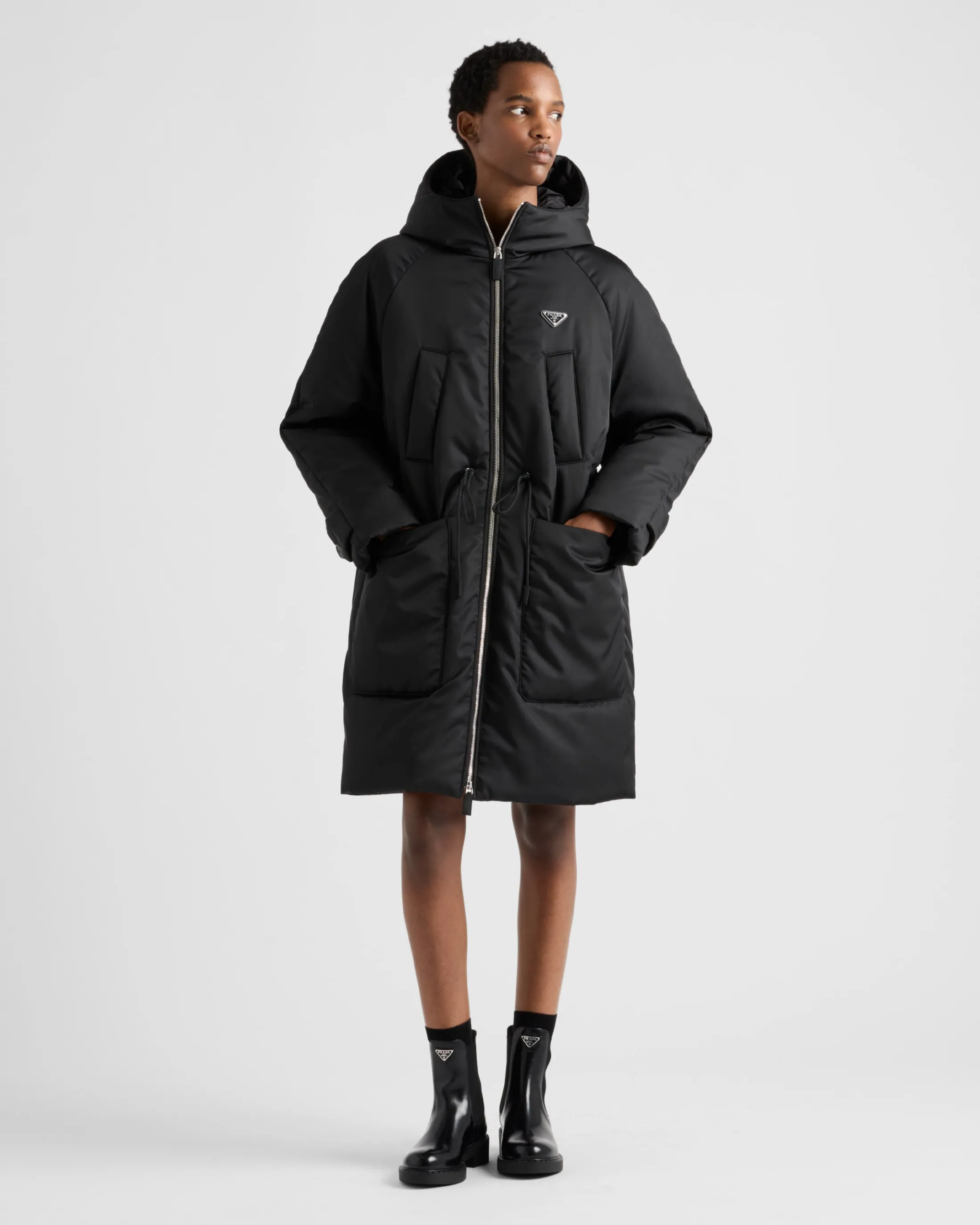 Prada Re-Nylon down coat Black Sale