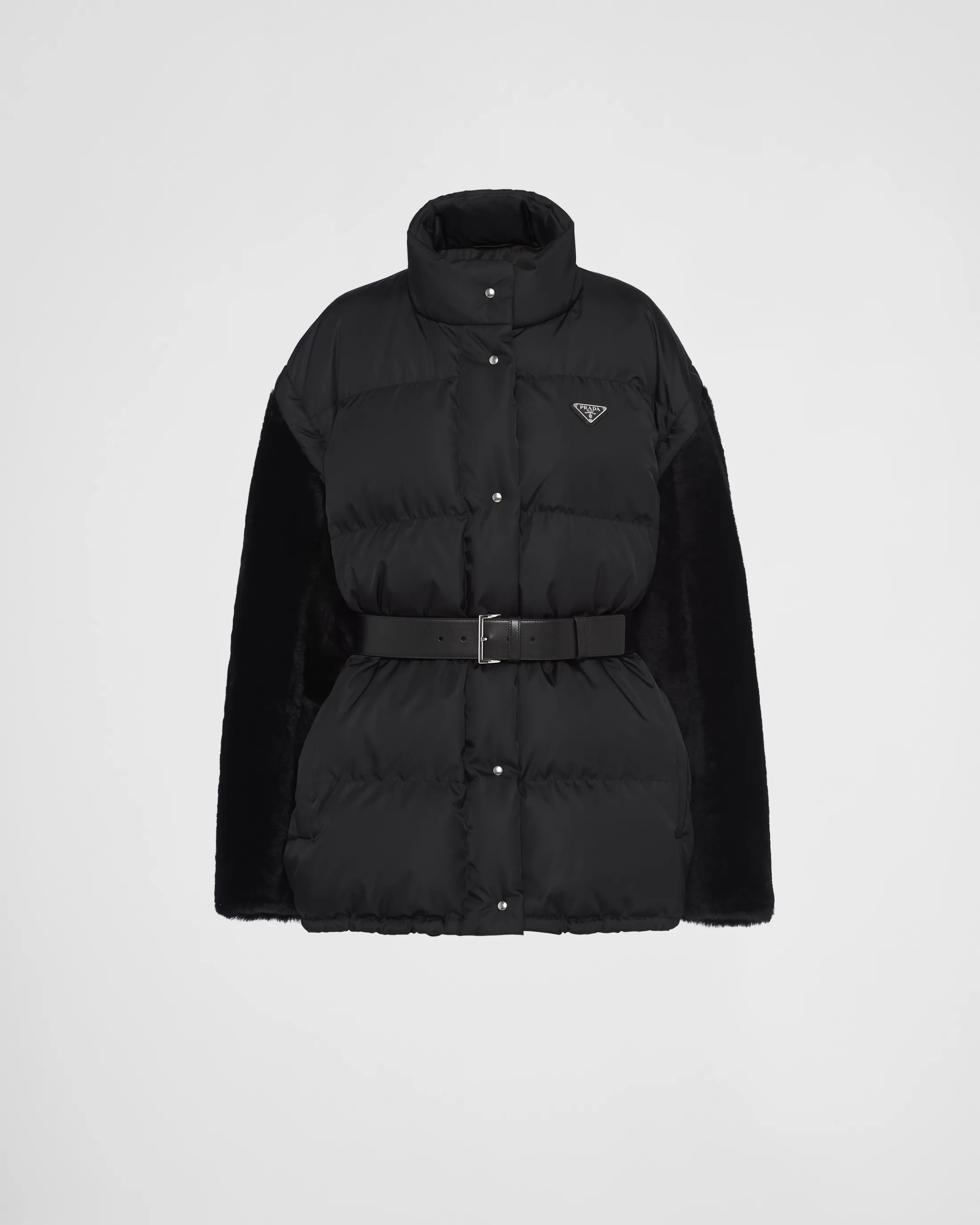 Prada Re-Nylon down jacket Black Fashion