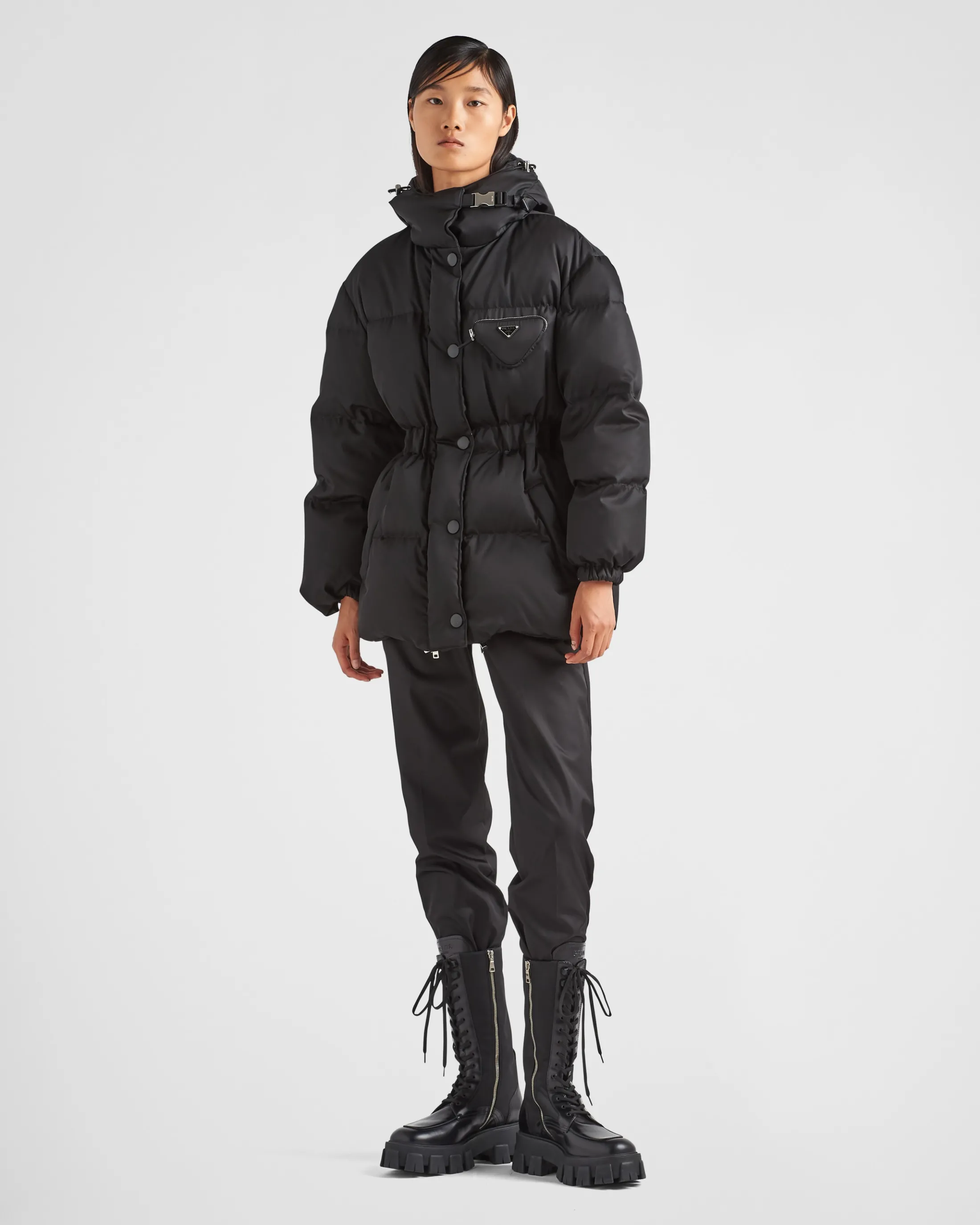 Prada Re-Nylon down jacket Black Cheap