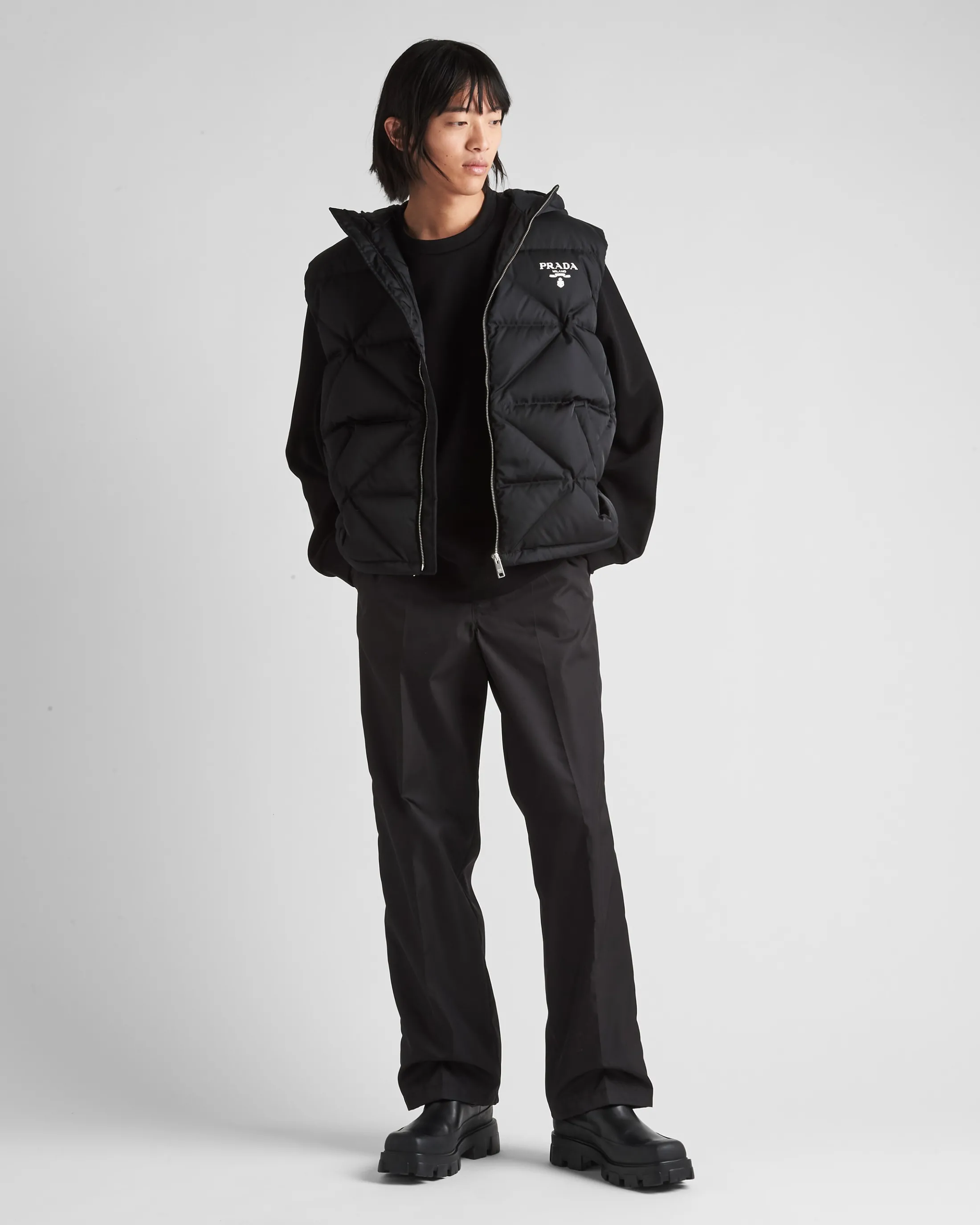 Prada Re-Nylon down vest Black Shop