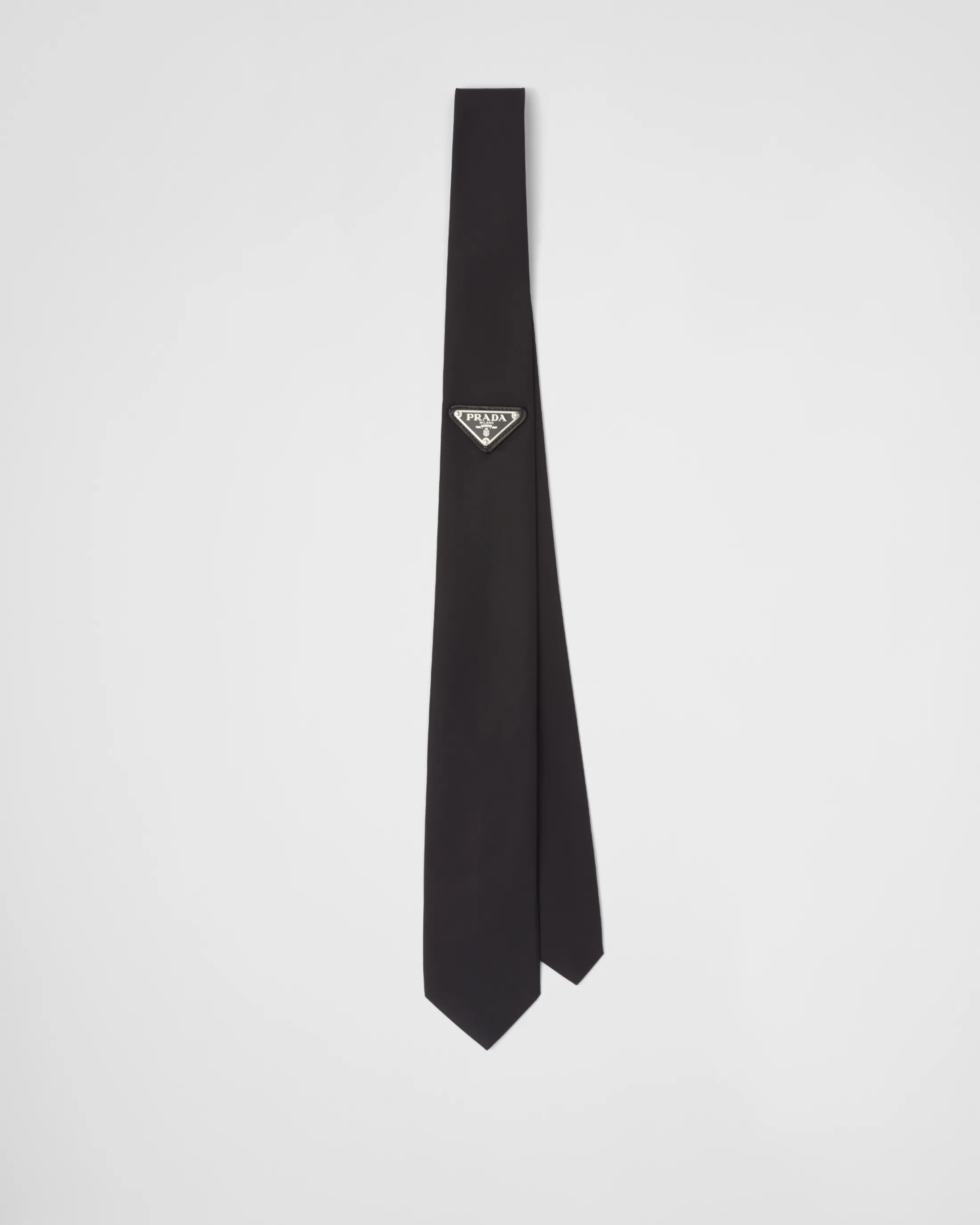 Prada Re-Nylon gabardine tie Black New