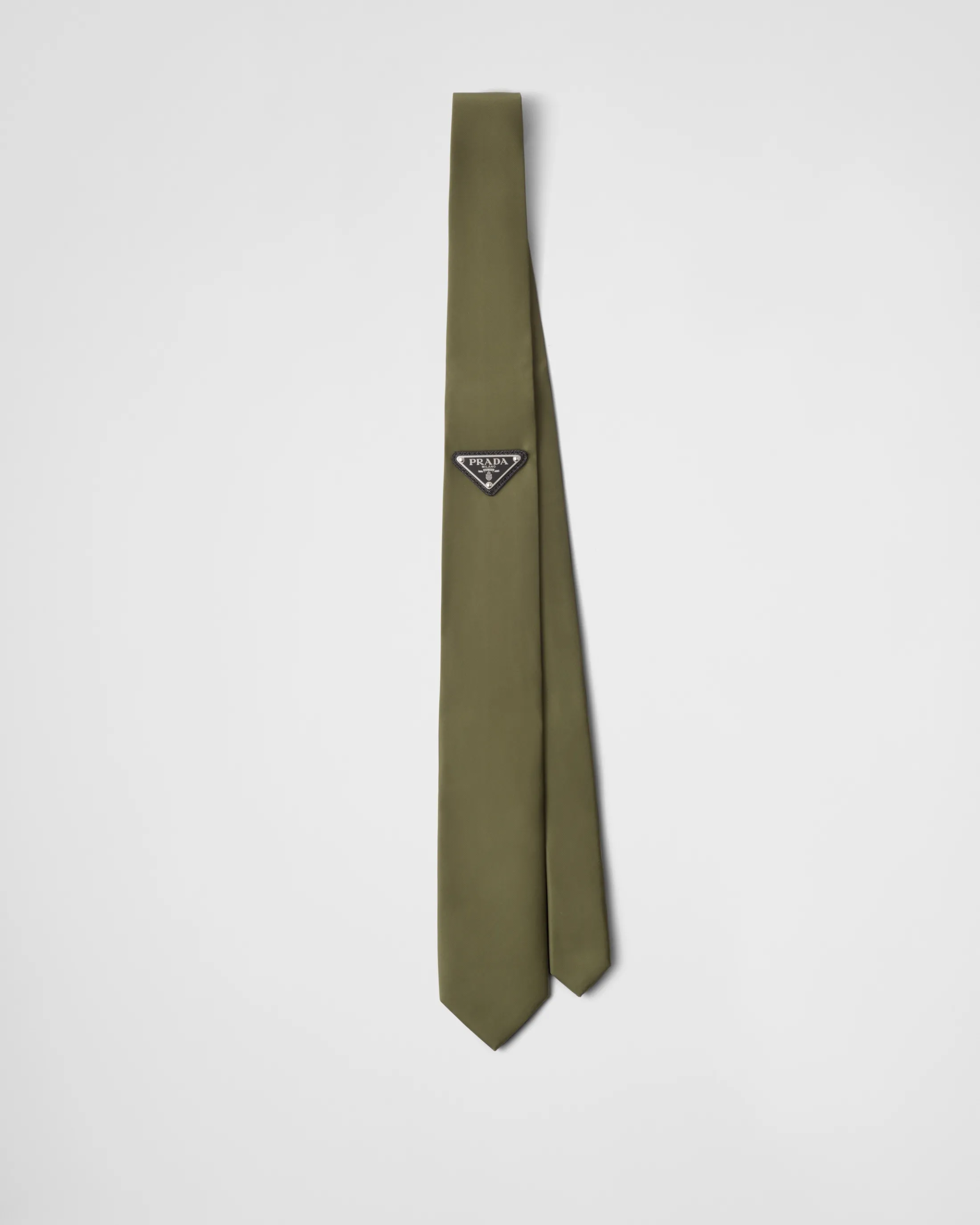 Prada Re-Nylon gabardine tie Lodengreen Outlet