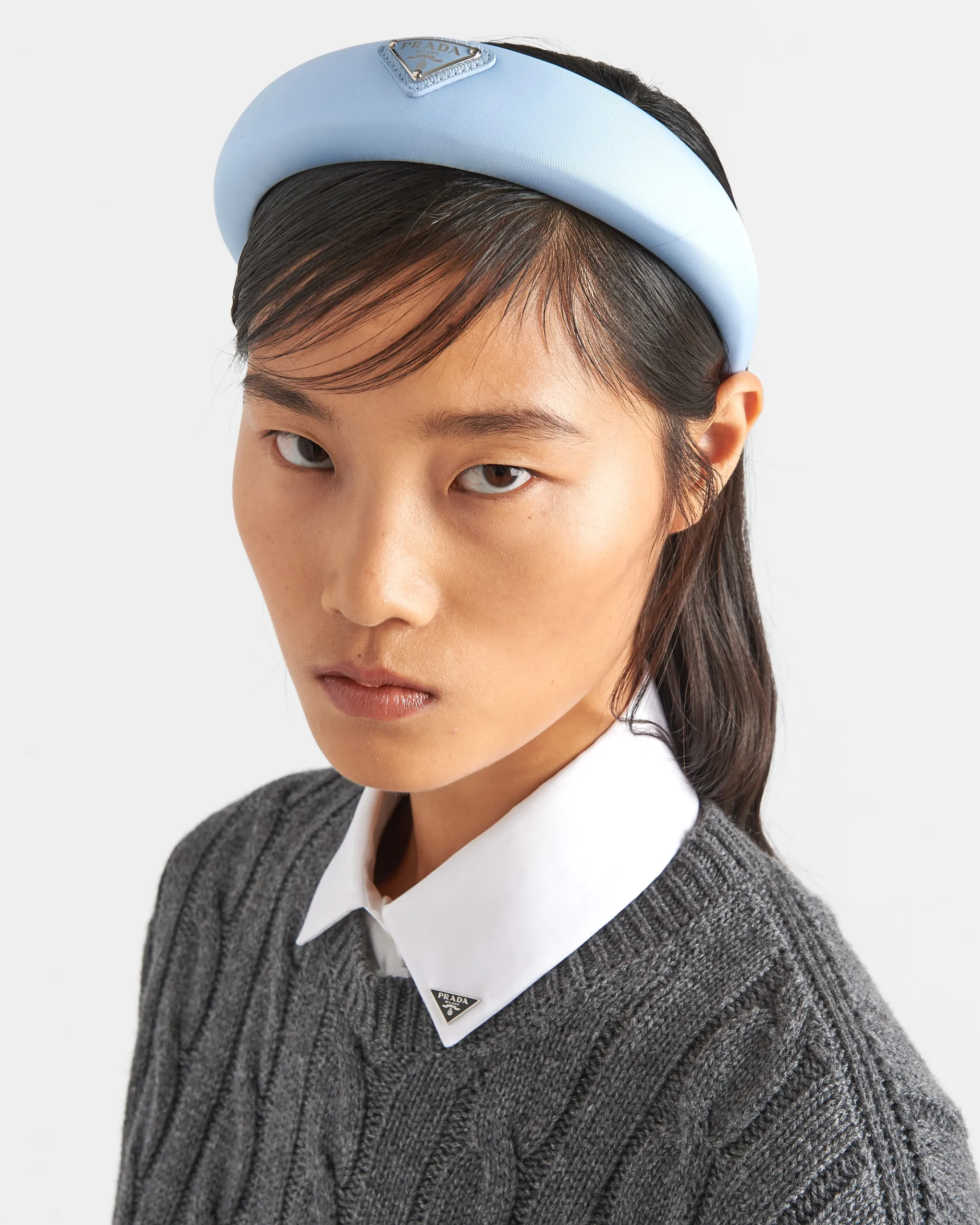 Prada Re-Nylon headband Lightblue Best