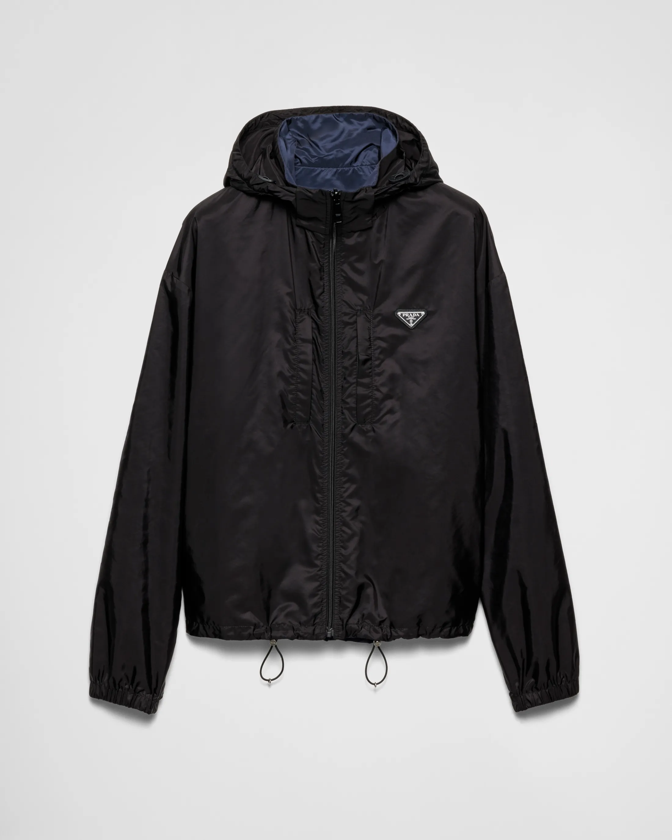 Prada Re-Nylon jacket Black/blue Cheap