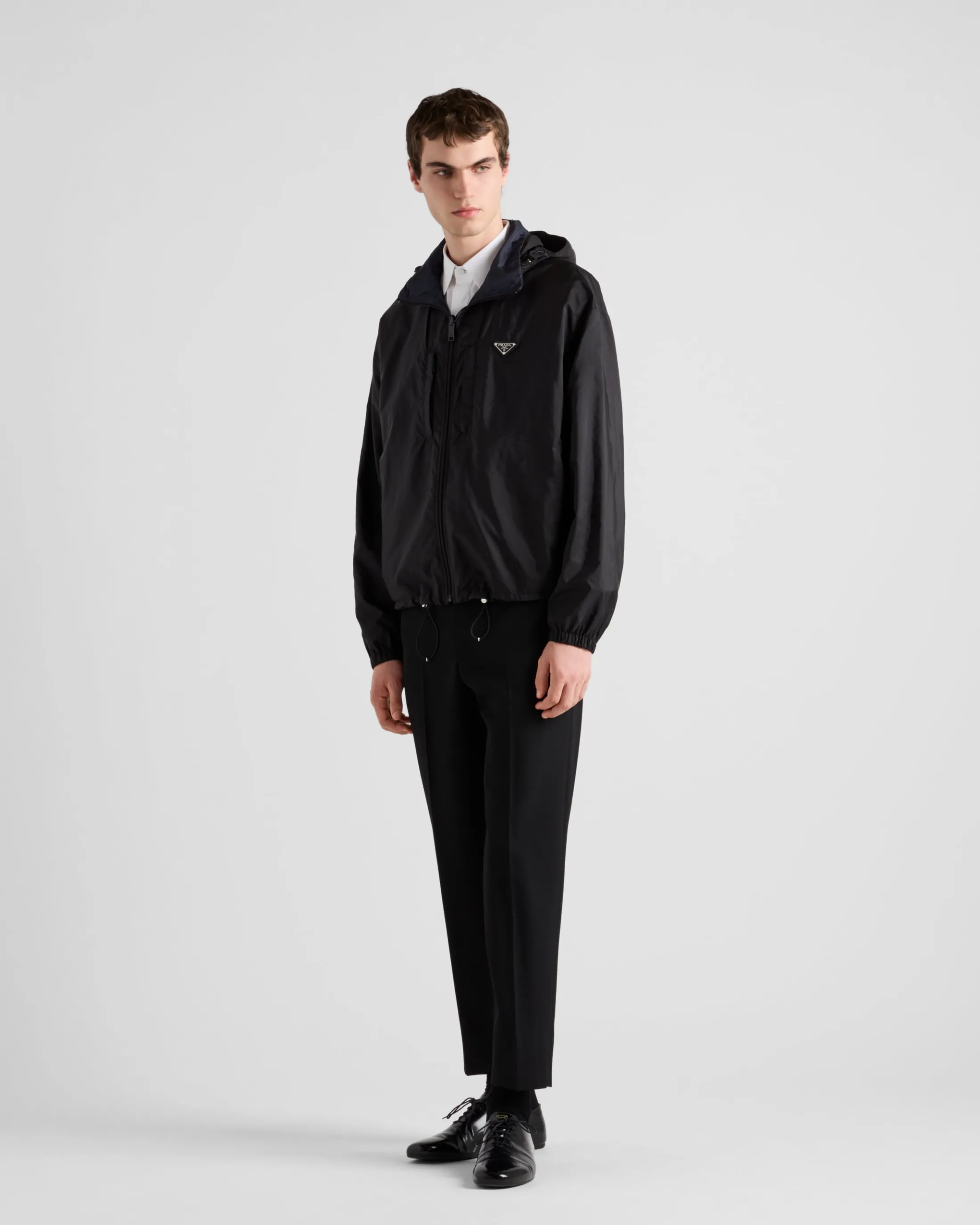 Prada Re-Nylon jacket Black/blue Cheap