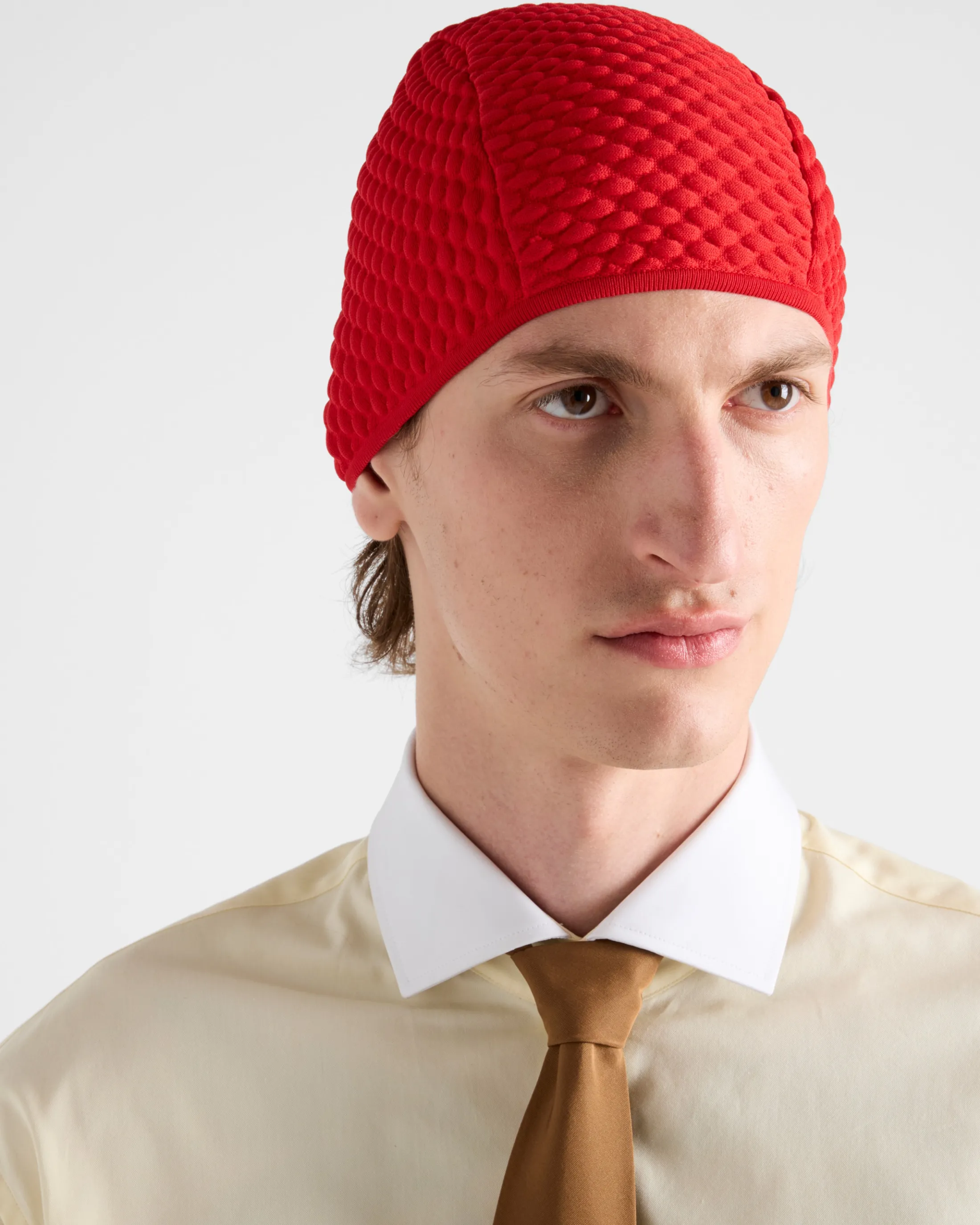 Prada Re-Nylon knit cap Red Store