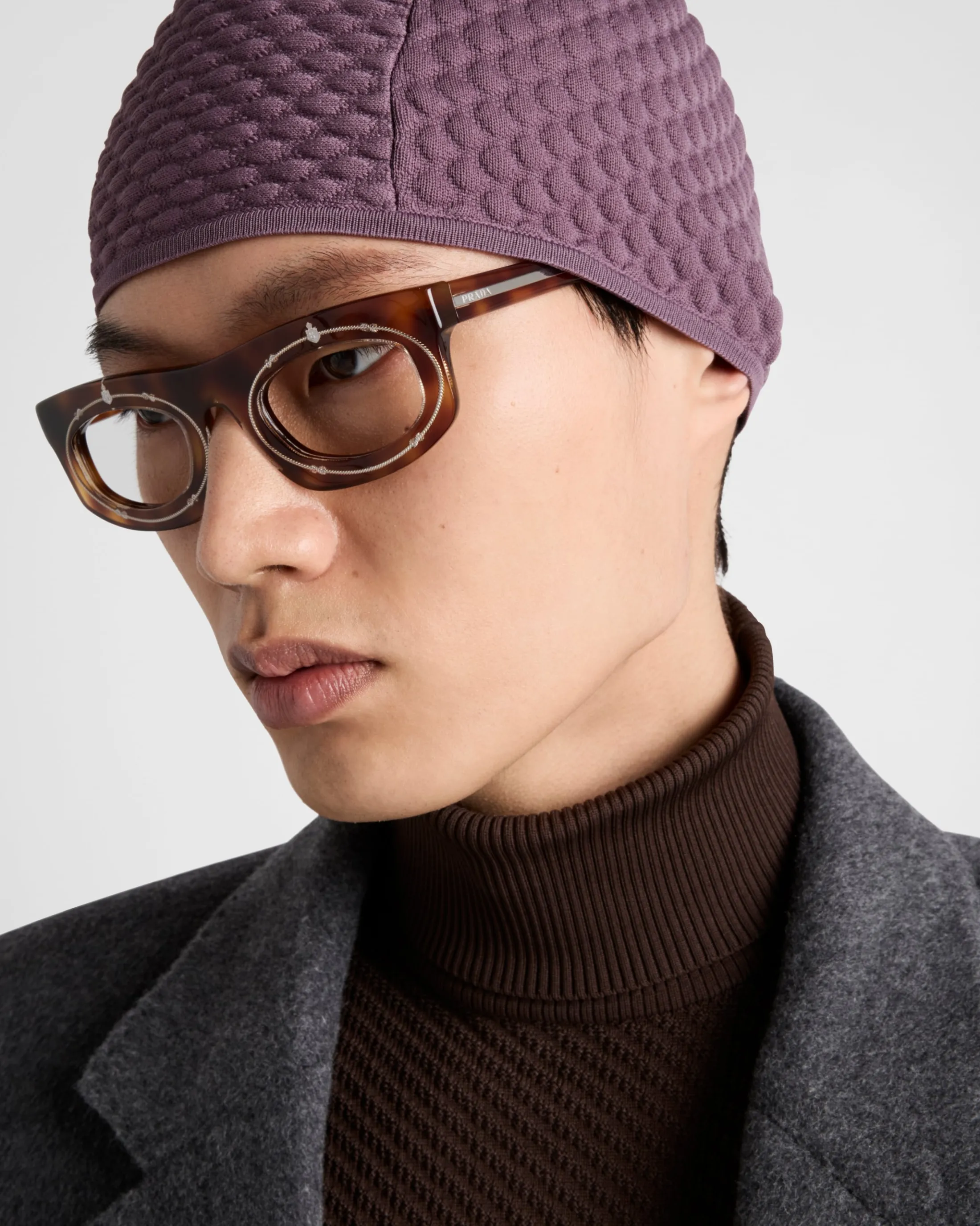 Prada Re-Nylon knit cap Mauve Best Sale