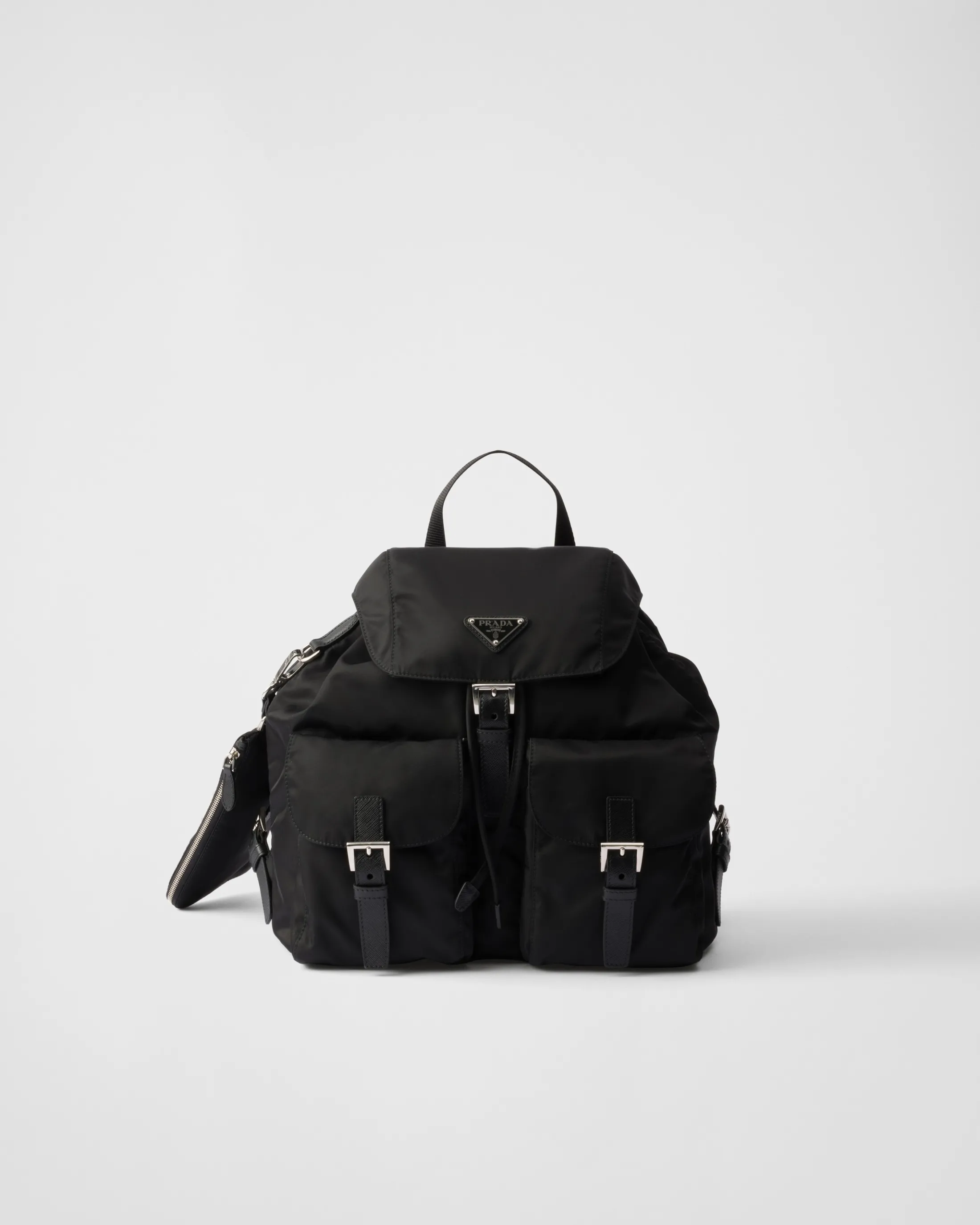 Prada Re-Nylon medium backpack with pouch Black Sale