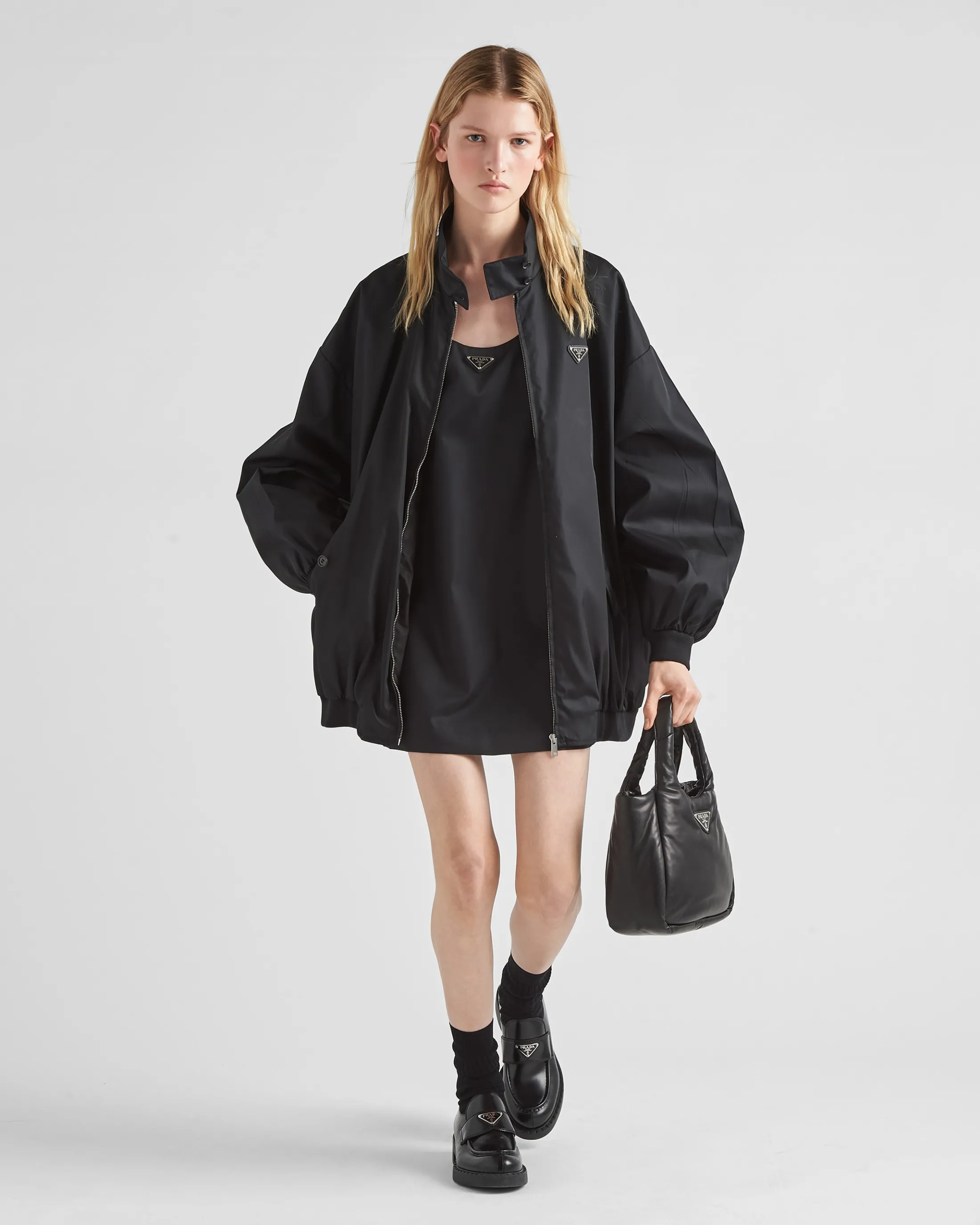 Prada Re-Nylon mini-dress Black Sale