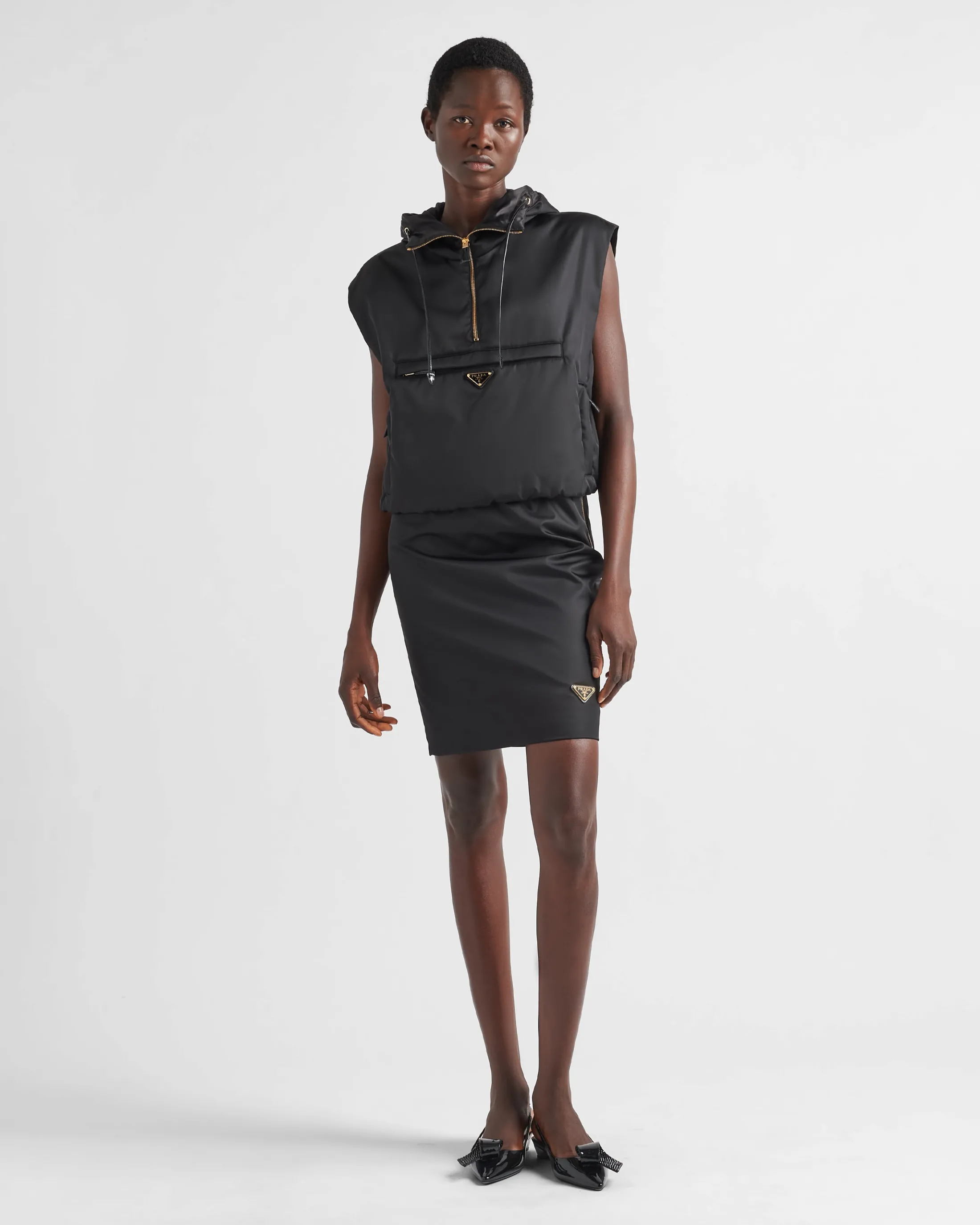 Prada Re-Nylon pencil skirt Black Flash Sale