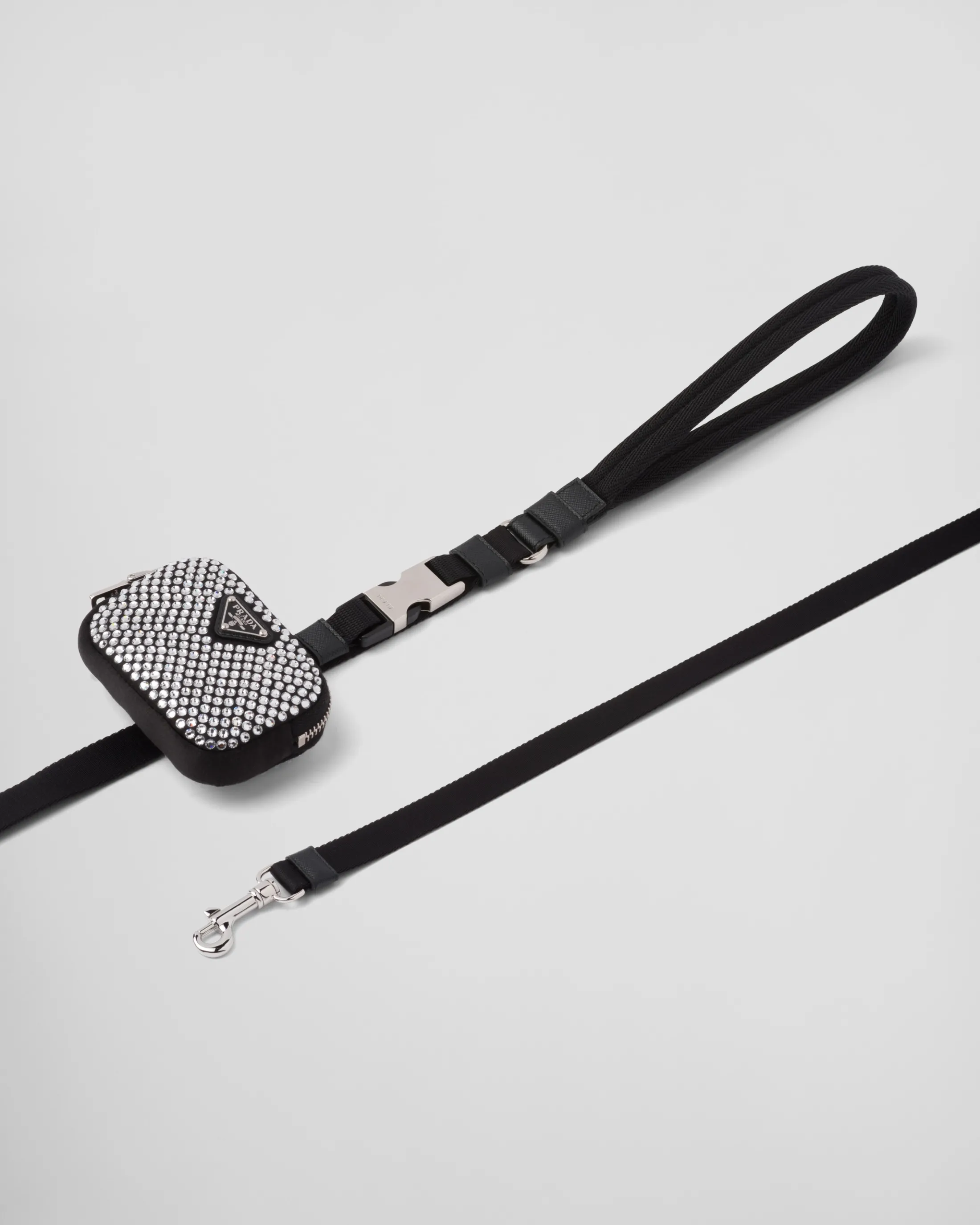 Prada Re-Nylon pet leash Crystal Hot