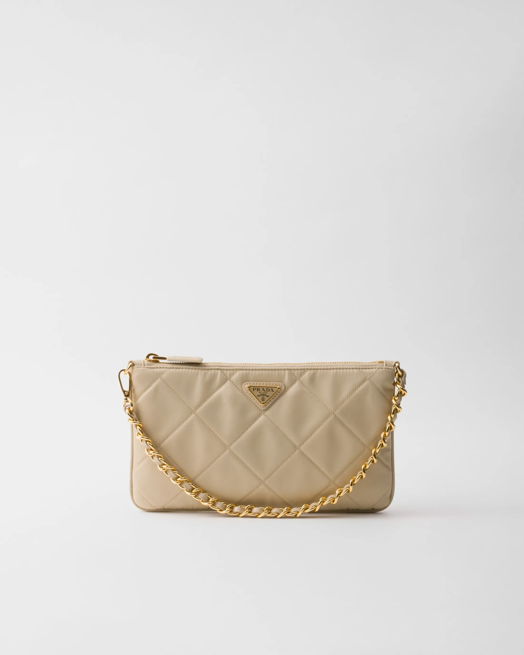 Prada Re-Nylon pouch Desertbeige Discount