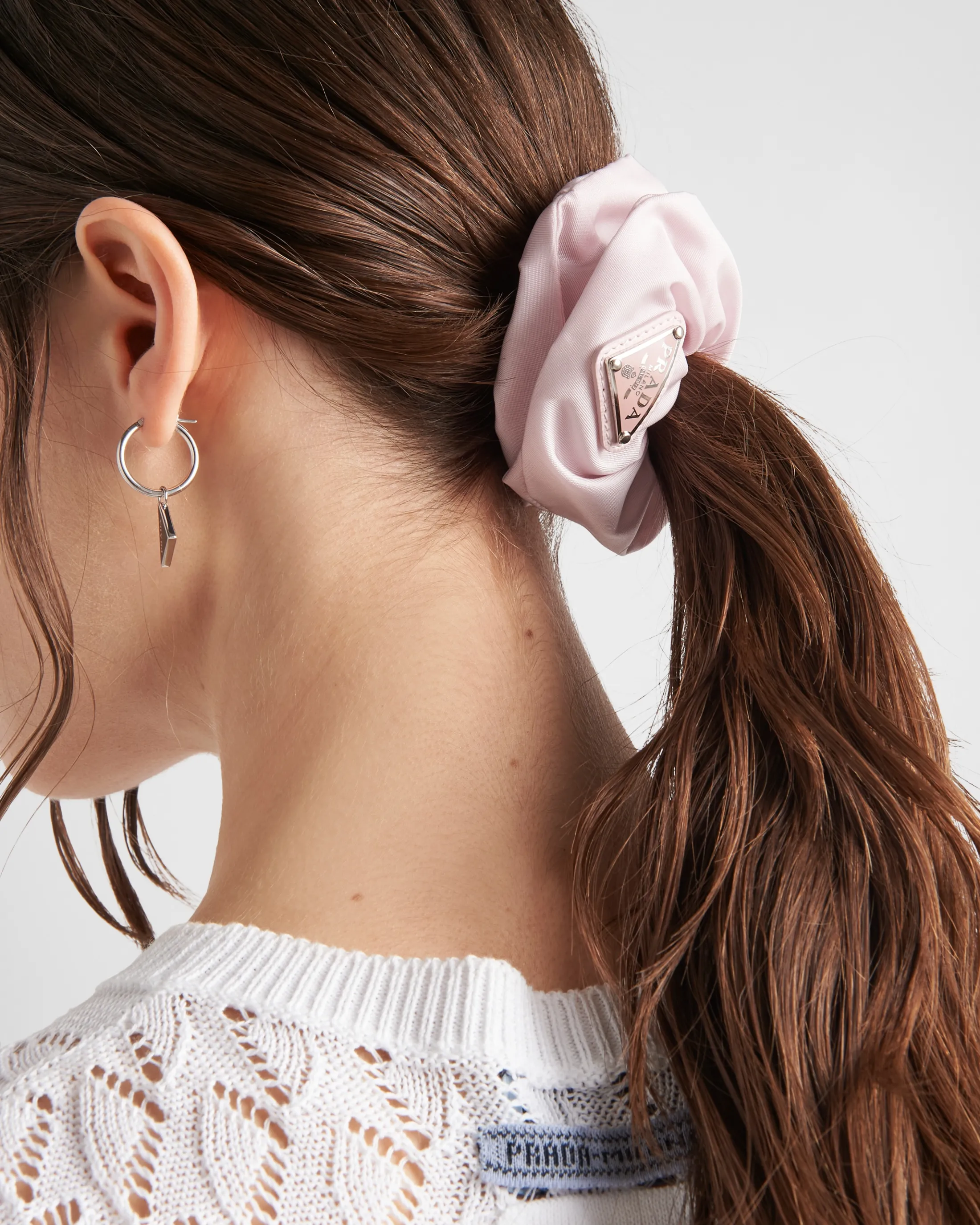 Prada Re-Nylon scrunchie Alabasterpink Discount