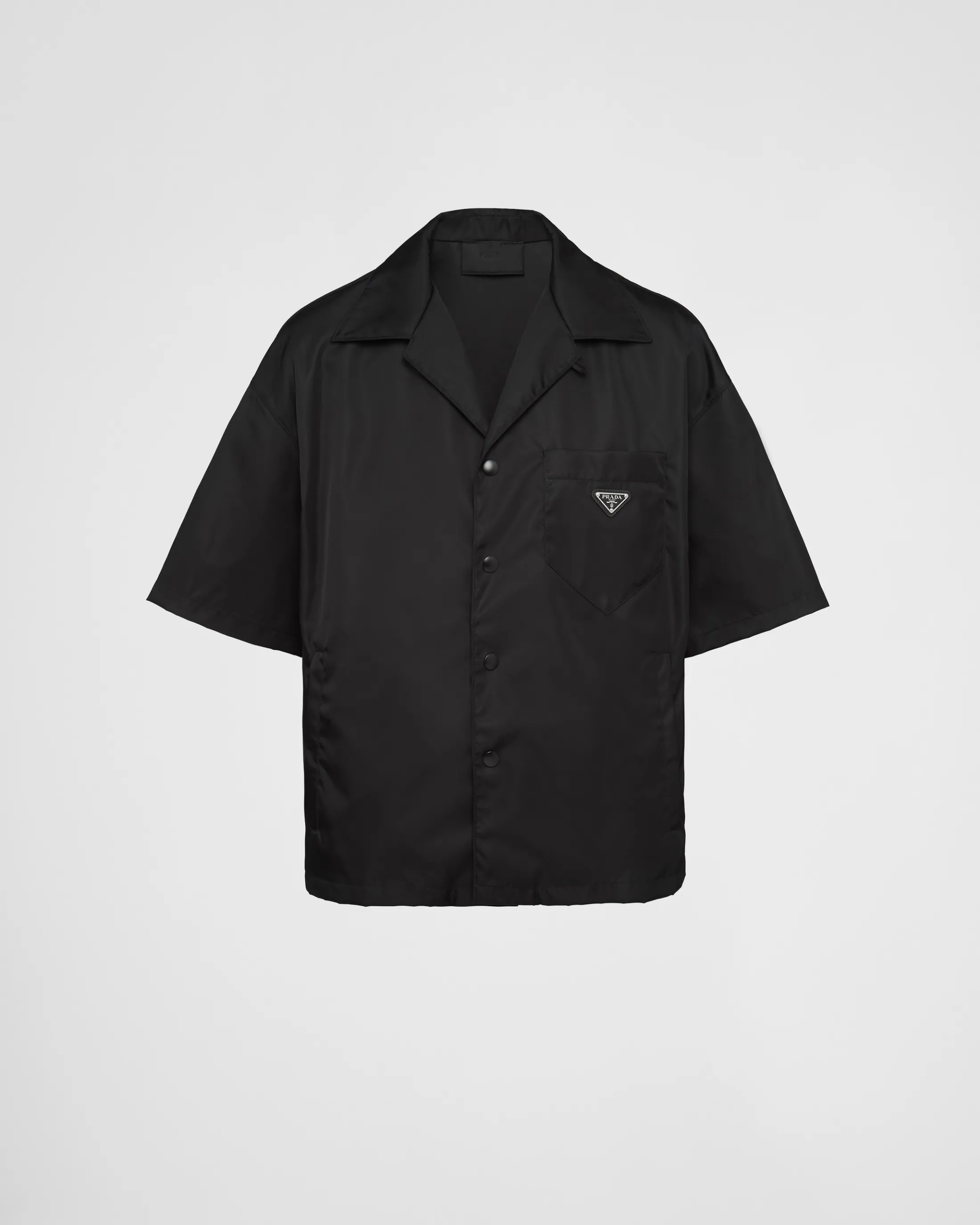 Prada Re-Nylon short-sleeved shirt Black Sale