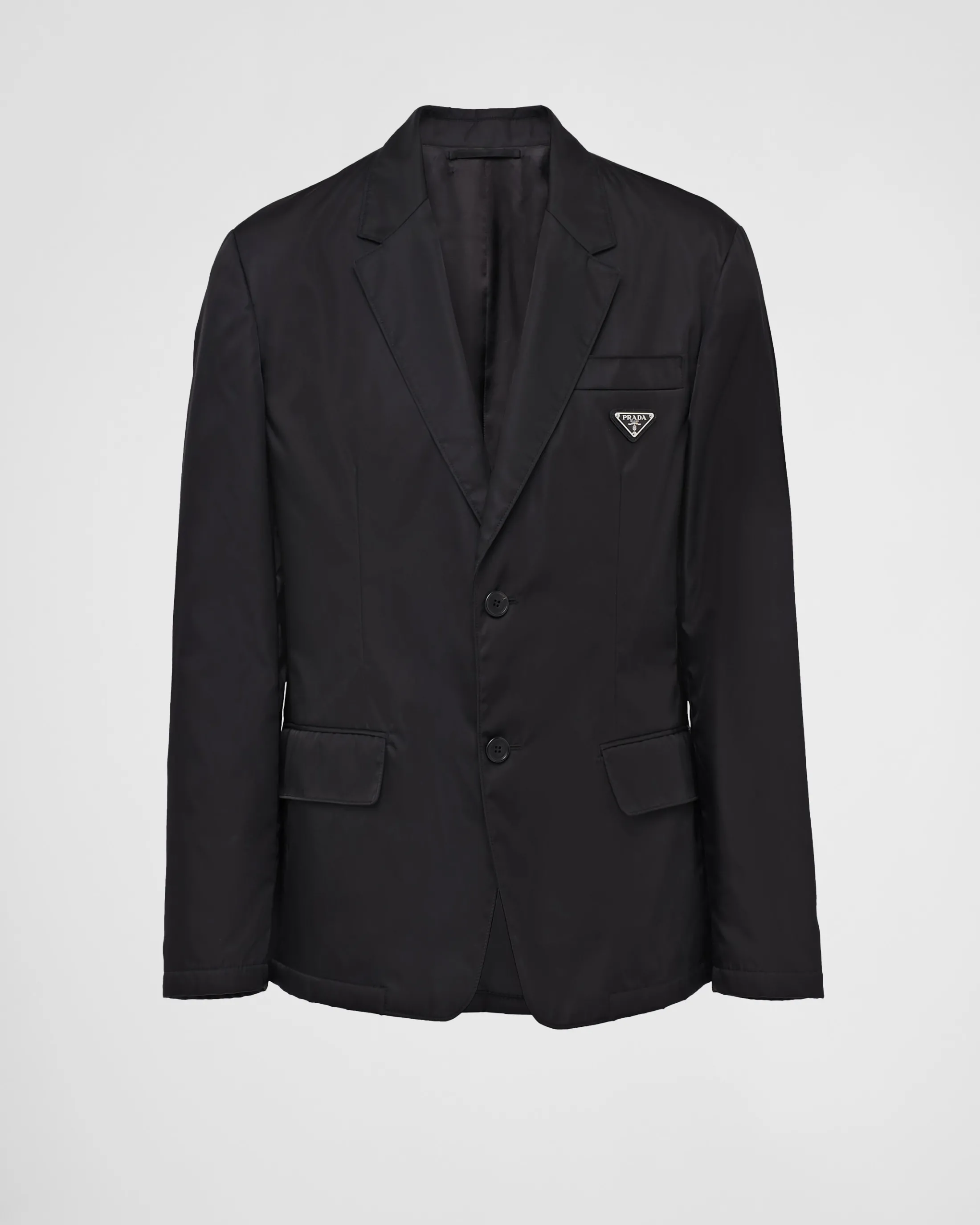 Prada Re-Nylon single-breasted jacket Black Flash Sale