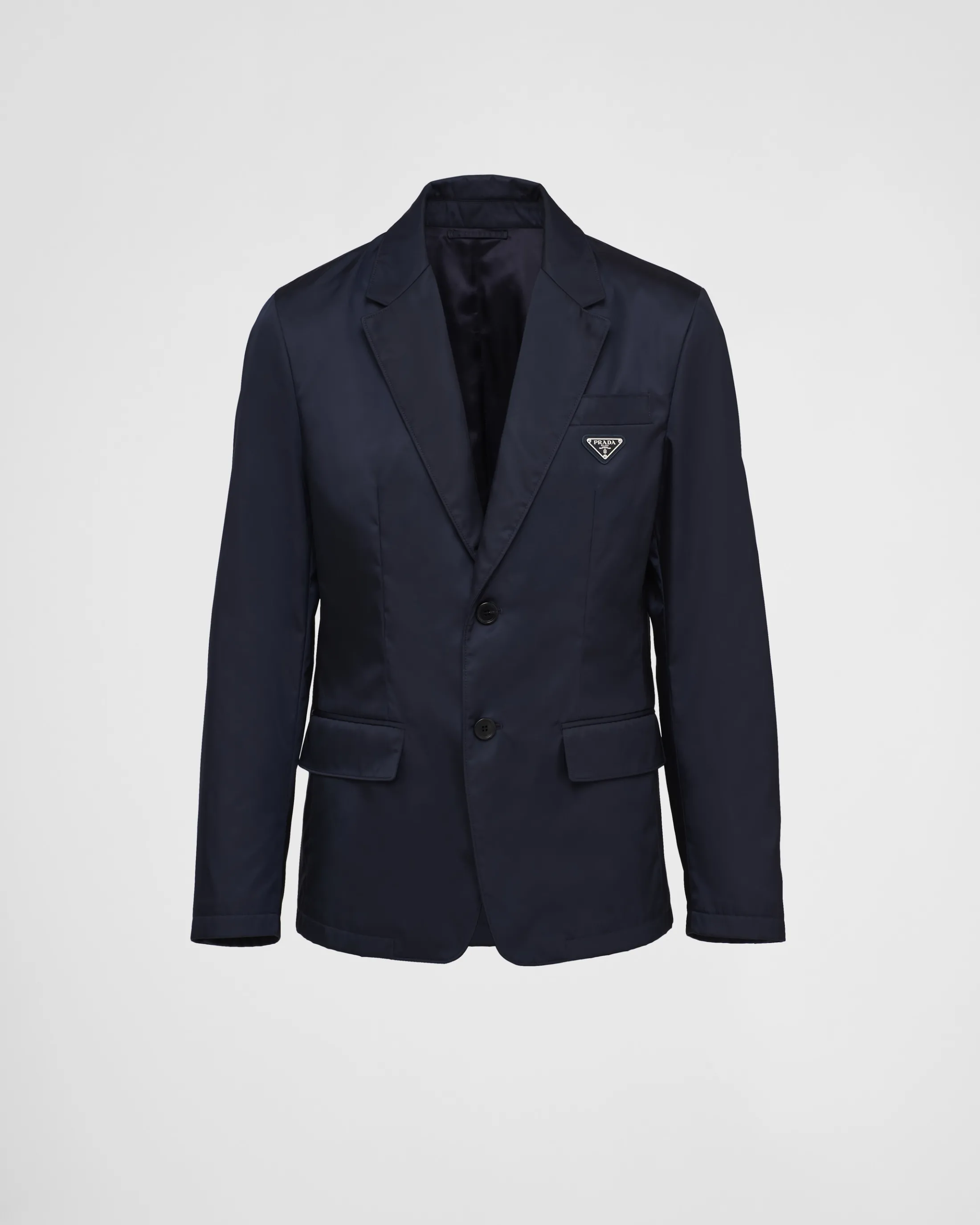 Prada Re-Nylon single-breasted jacket Blue Flash Sale