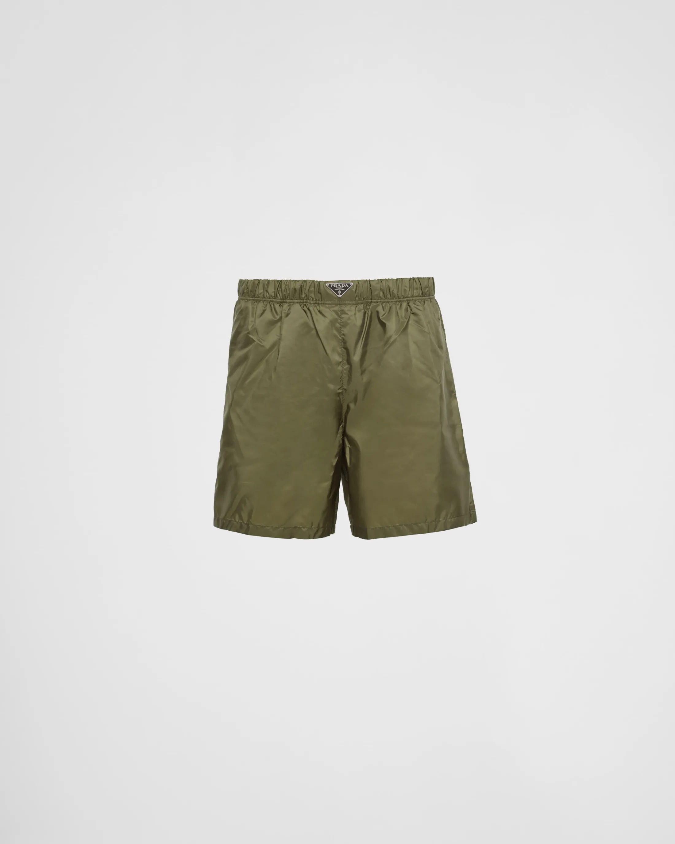 Prada Re-Nylon swim trunks Militarygreen Best Sale