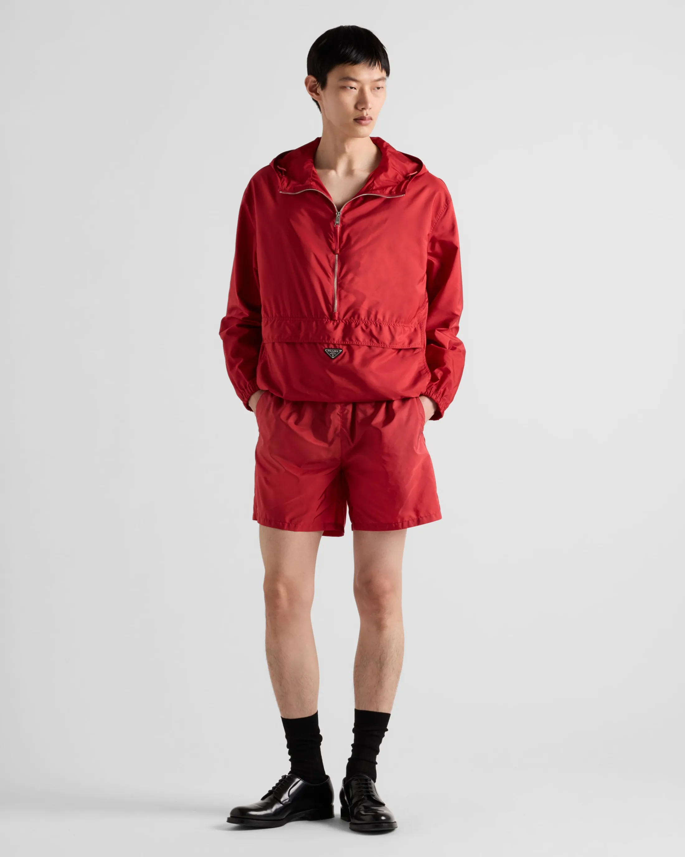 Prada Re-Nylon swim trunks Red Flash Sale