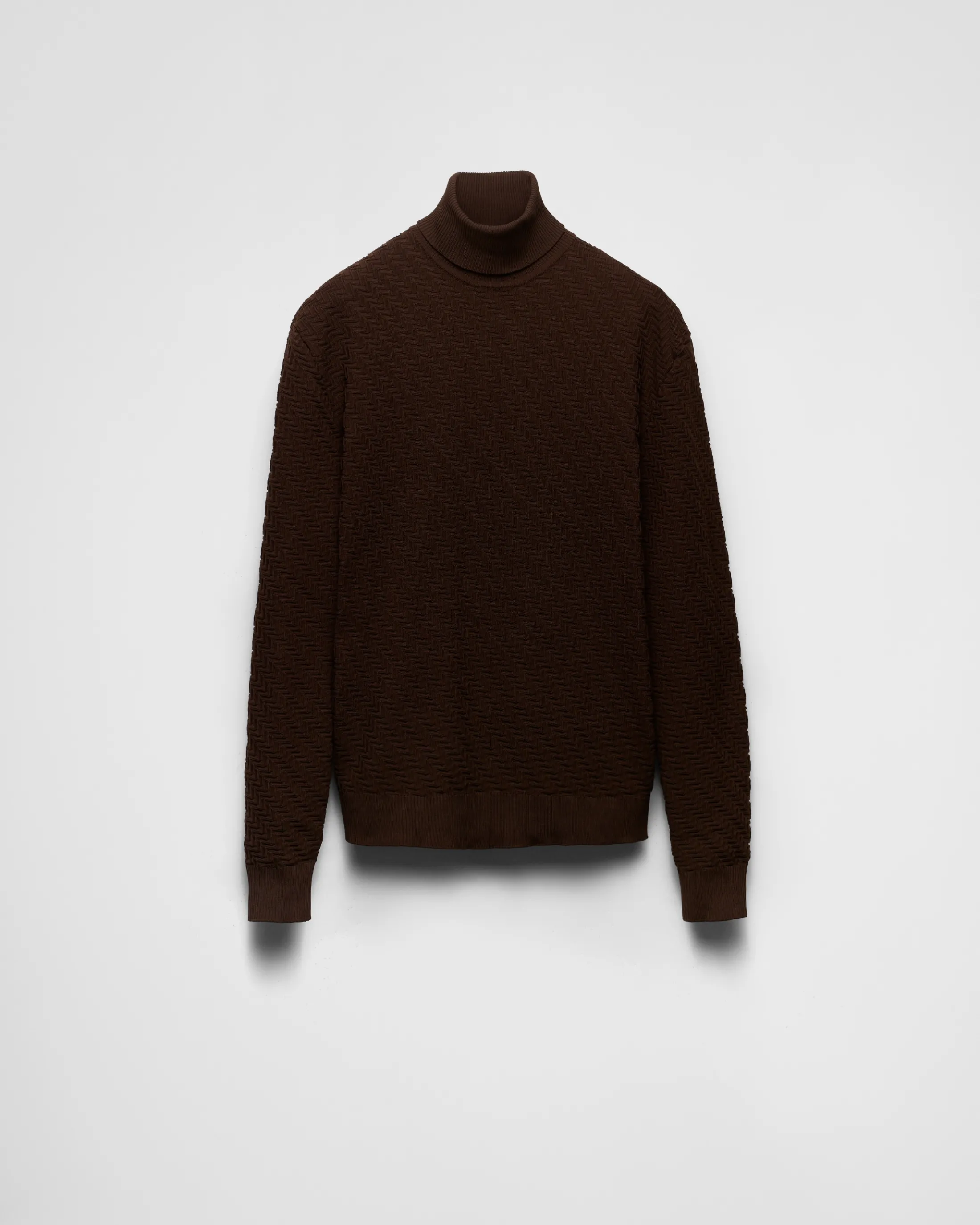 Prada Re-Nylon turtleneck sweater Cocoabrown Discount