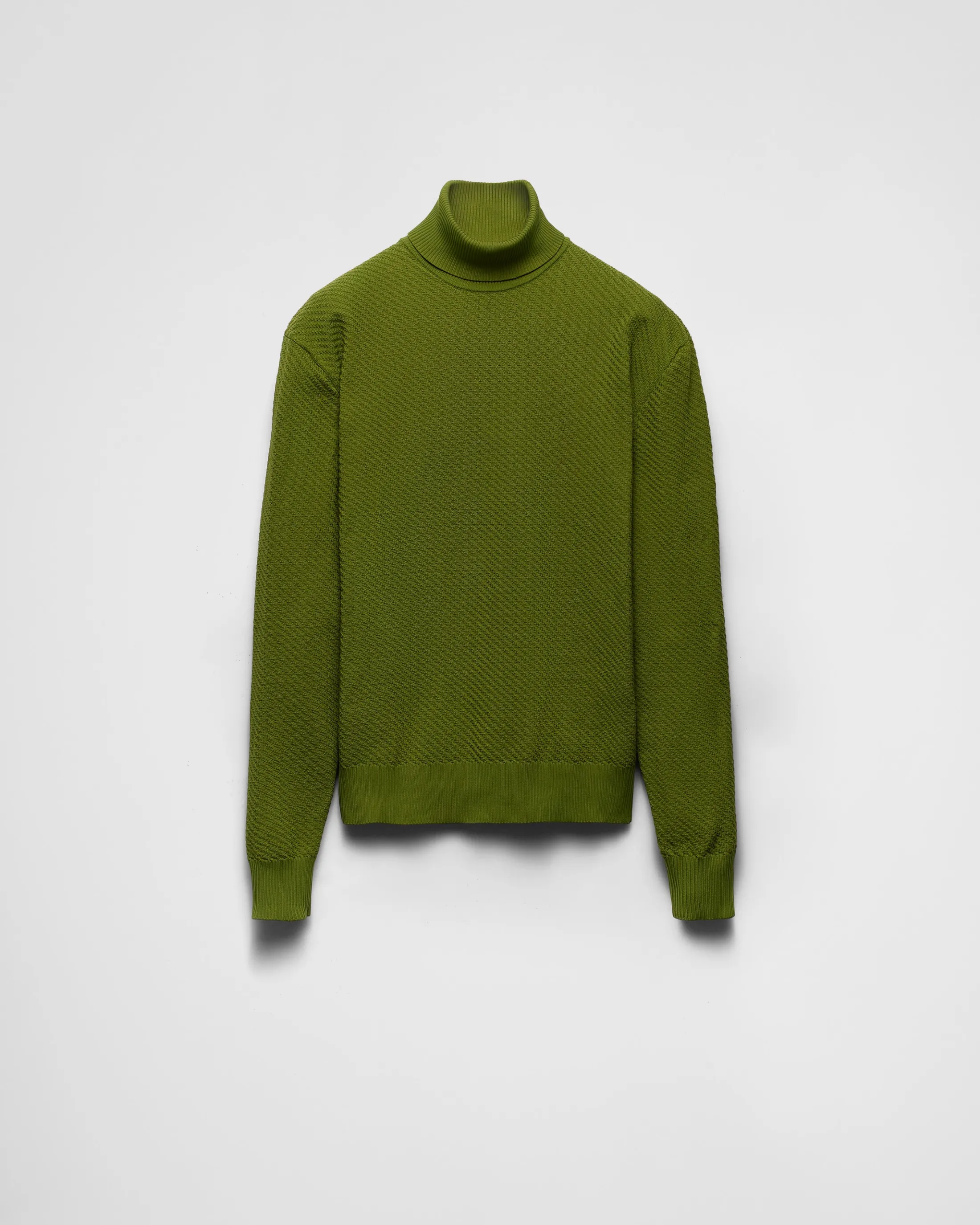 Prada Re-Nylon turtleneck sweater Ivygreen Flash Sale