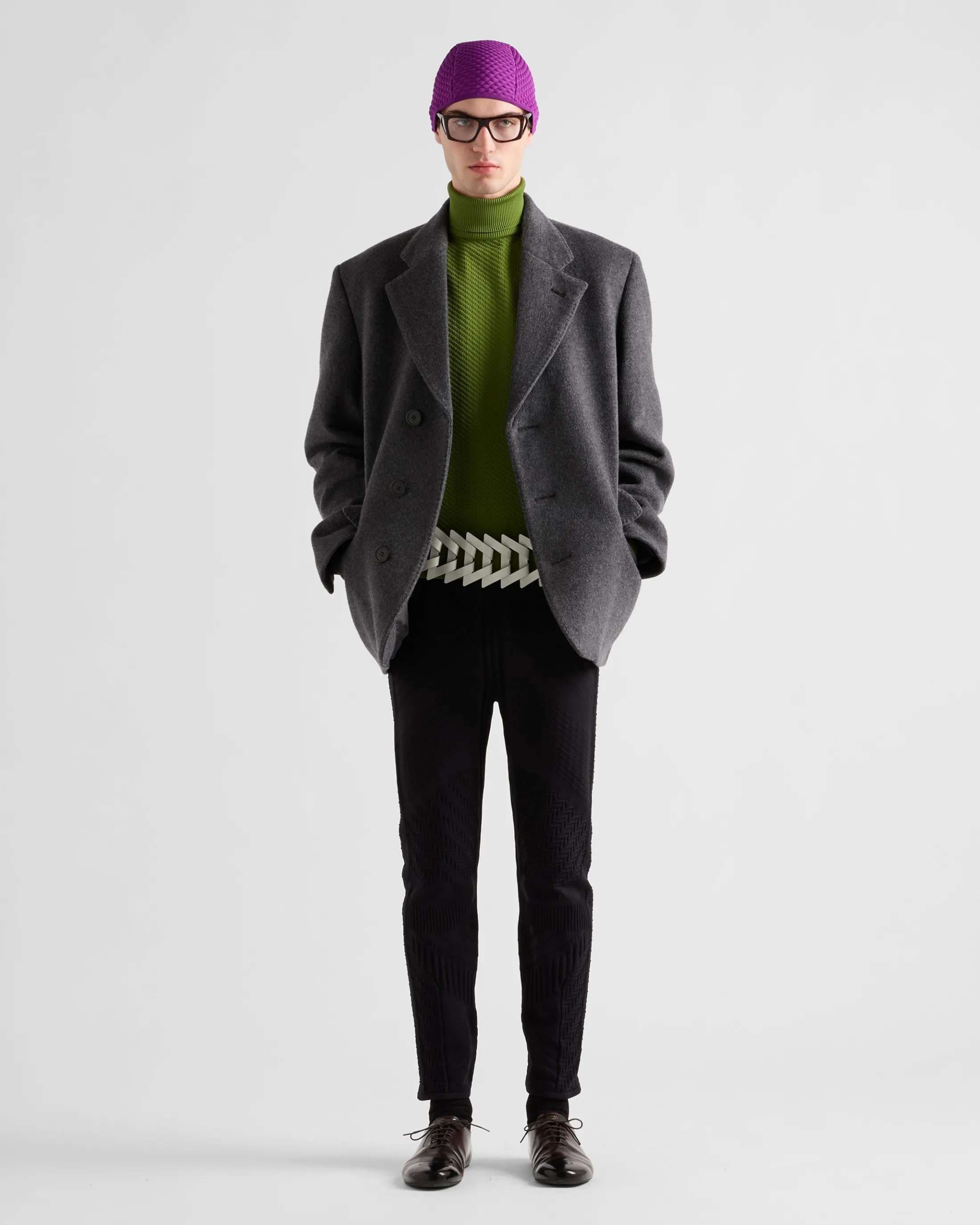 Prada Re-Nylon turtleneck sweater Ivygreen Flash Sale