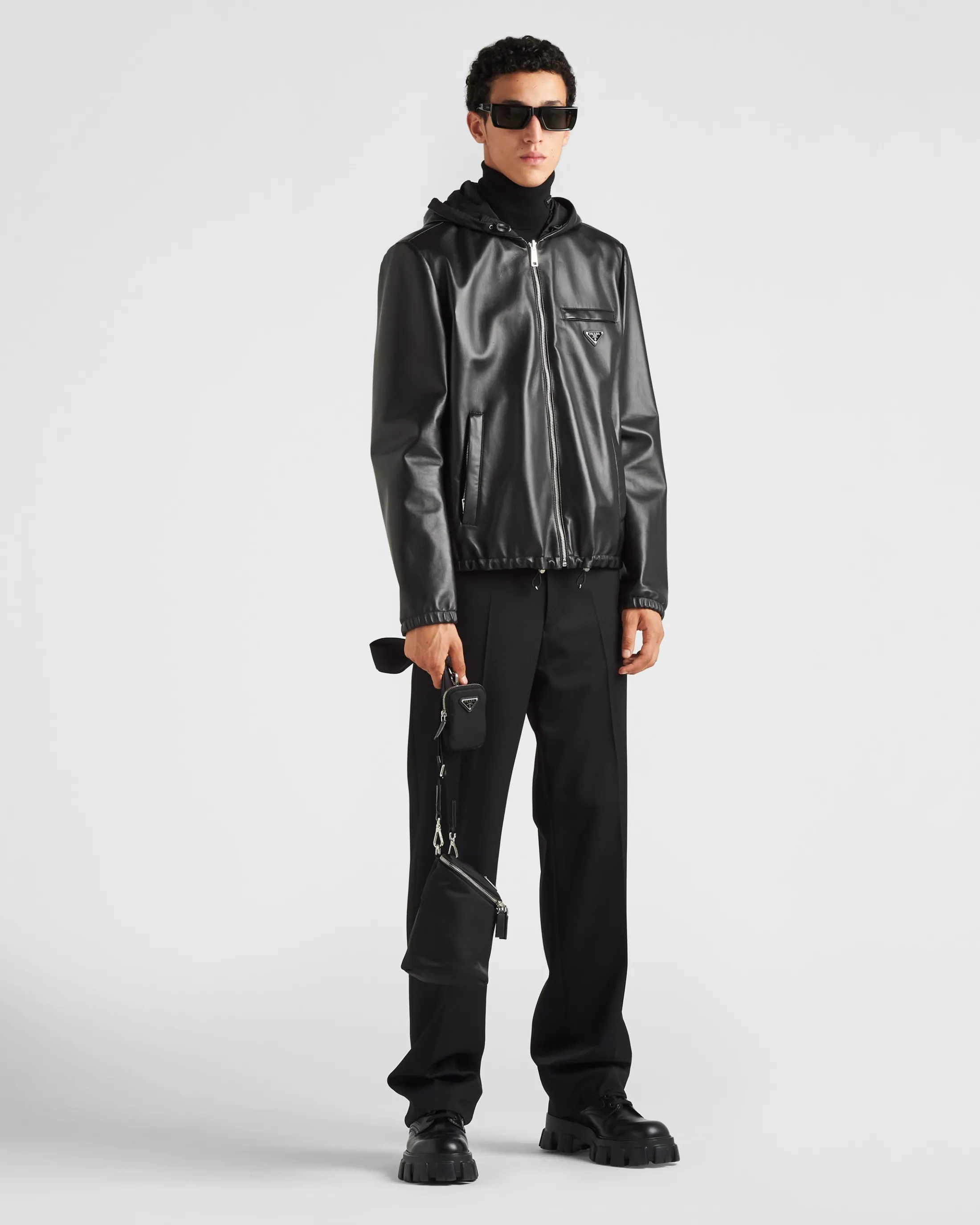 Prada Reversible nappa and Re-Nylon blouson jacket Black Shop