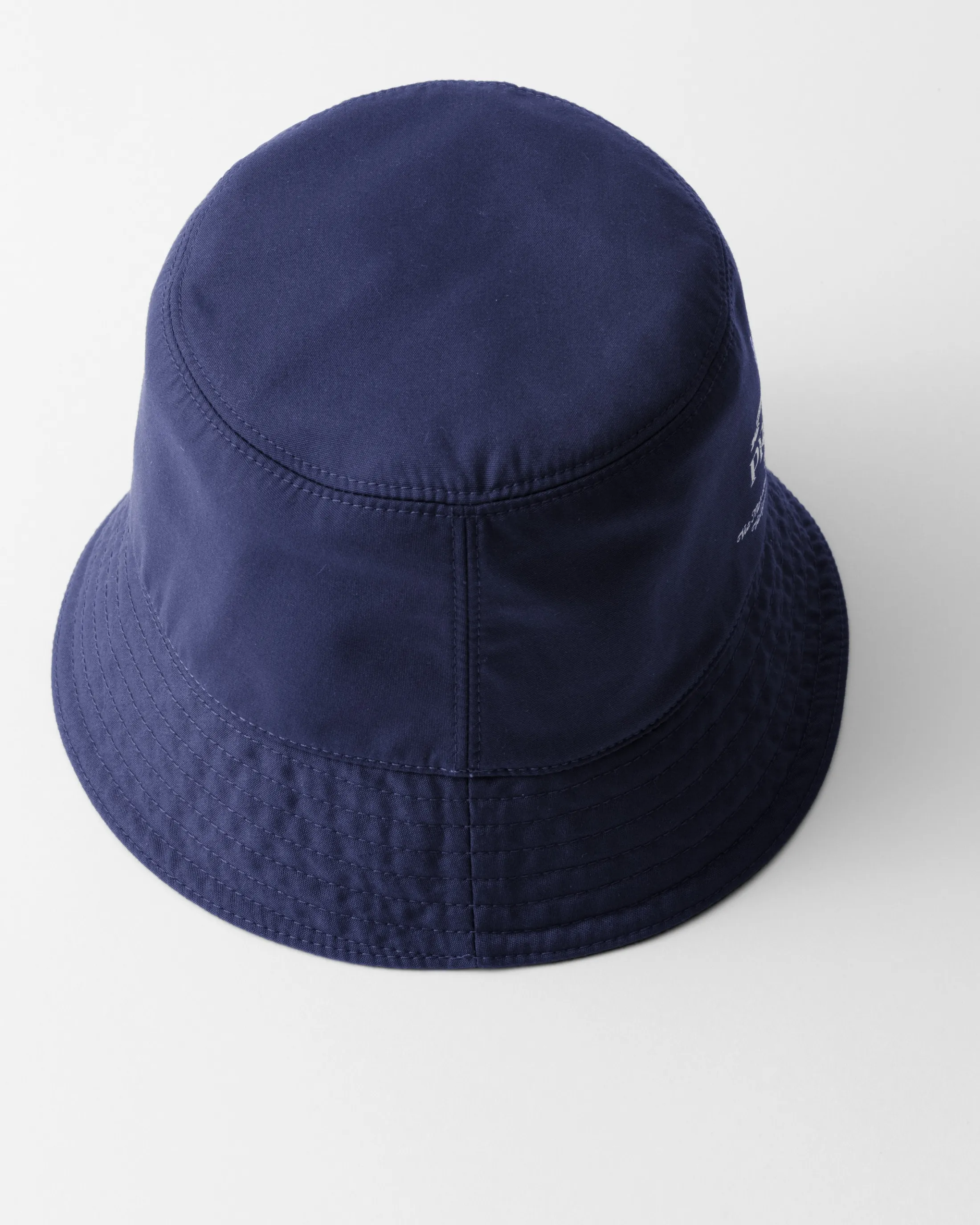 Prada Reversible technical cotton bucket hat Balticblue/black Clearance