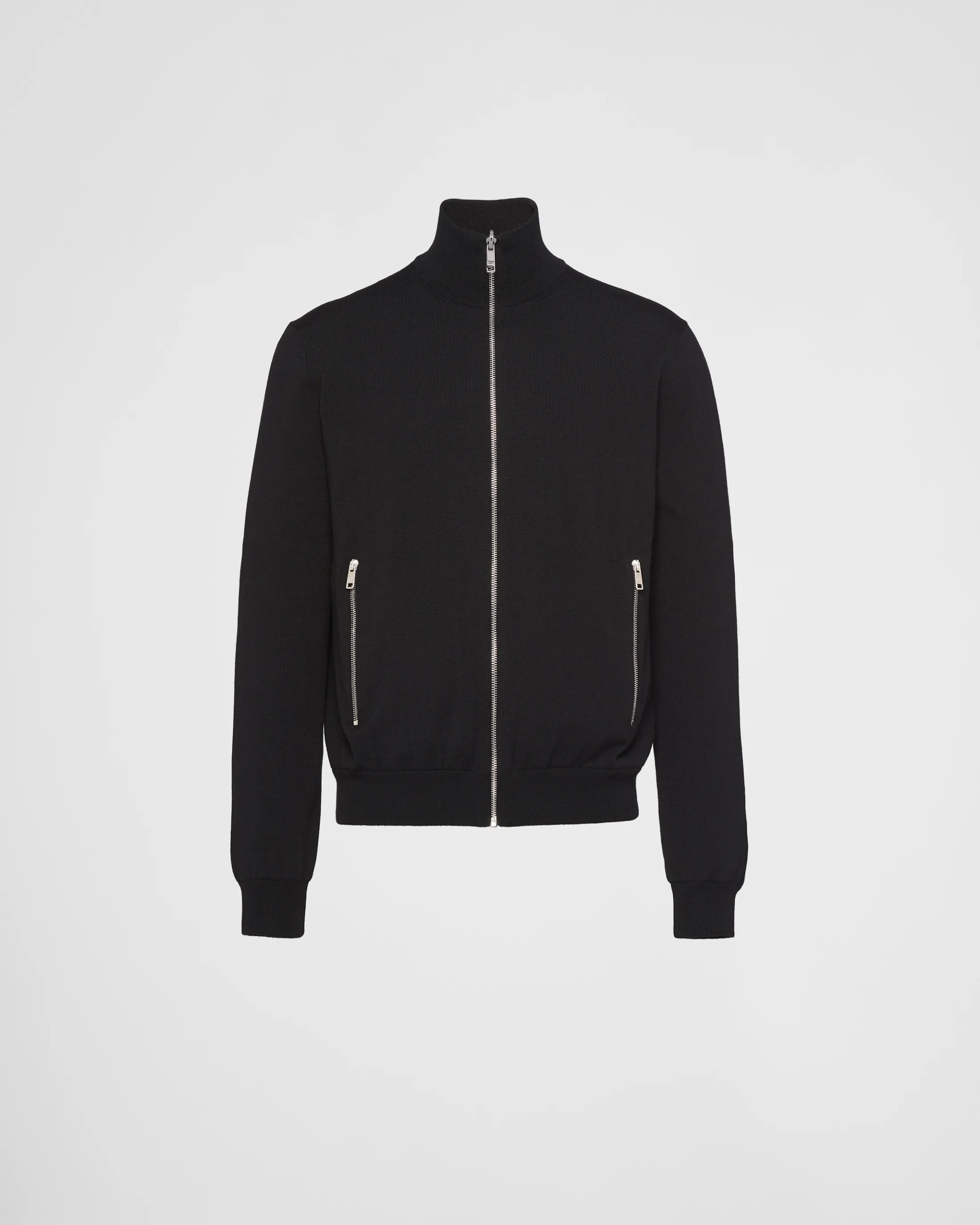 Prada Reversible wool and Re-Nylon jacket Black Flash Sale