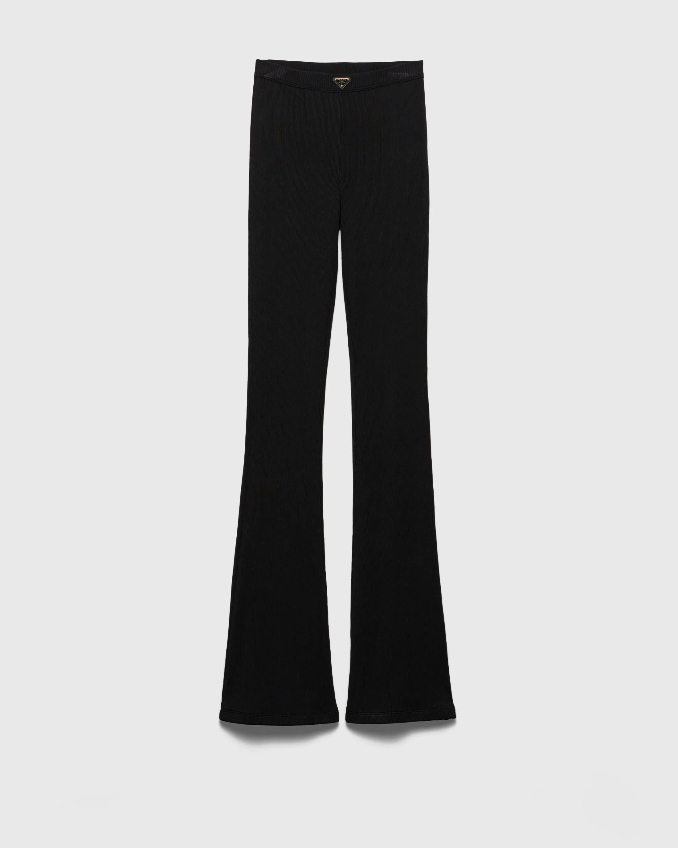 Prada Ribbed knit jersey pants Black Store