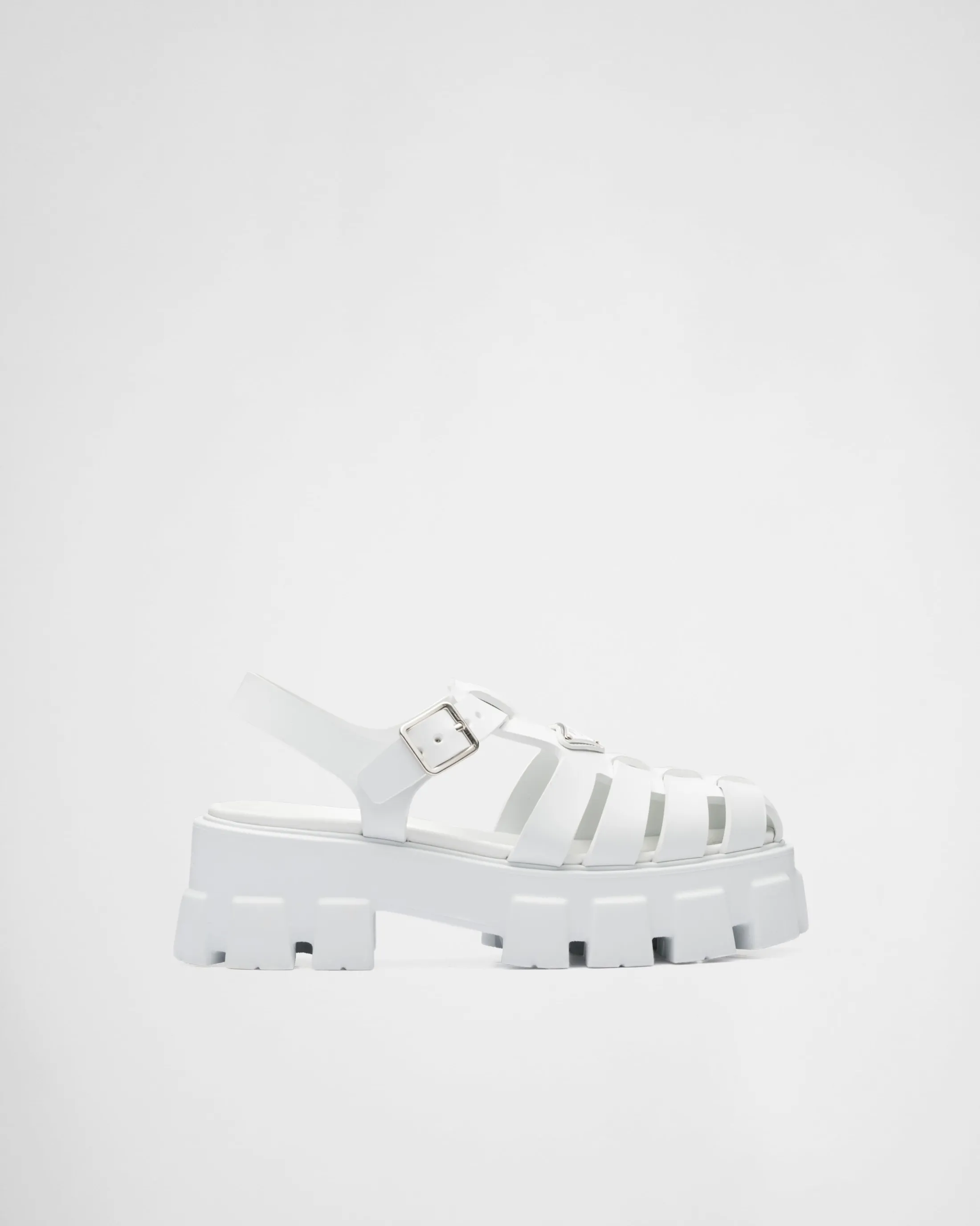 Prada Rubber Monolith sandals White Sale