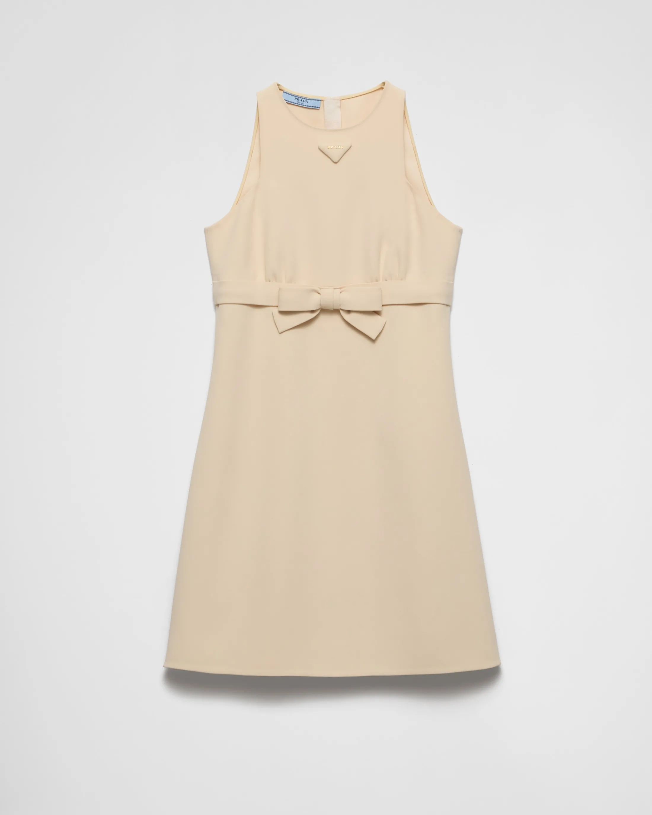 Prada Sablè compact mini-dress Natural Best