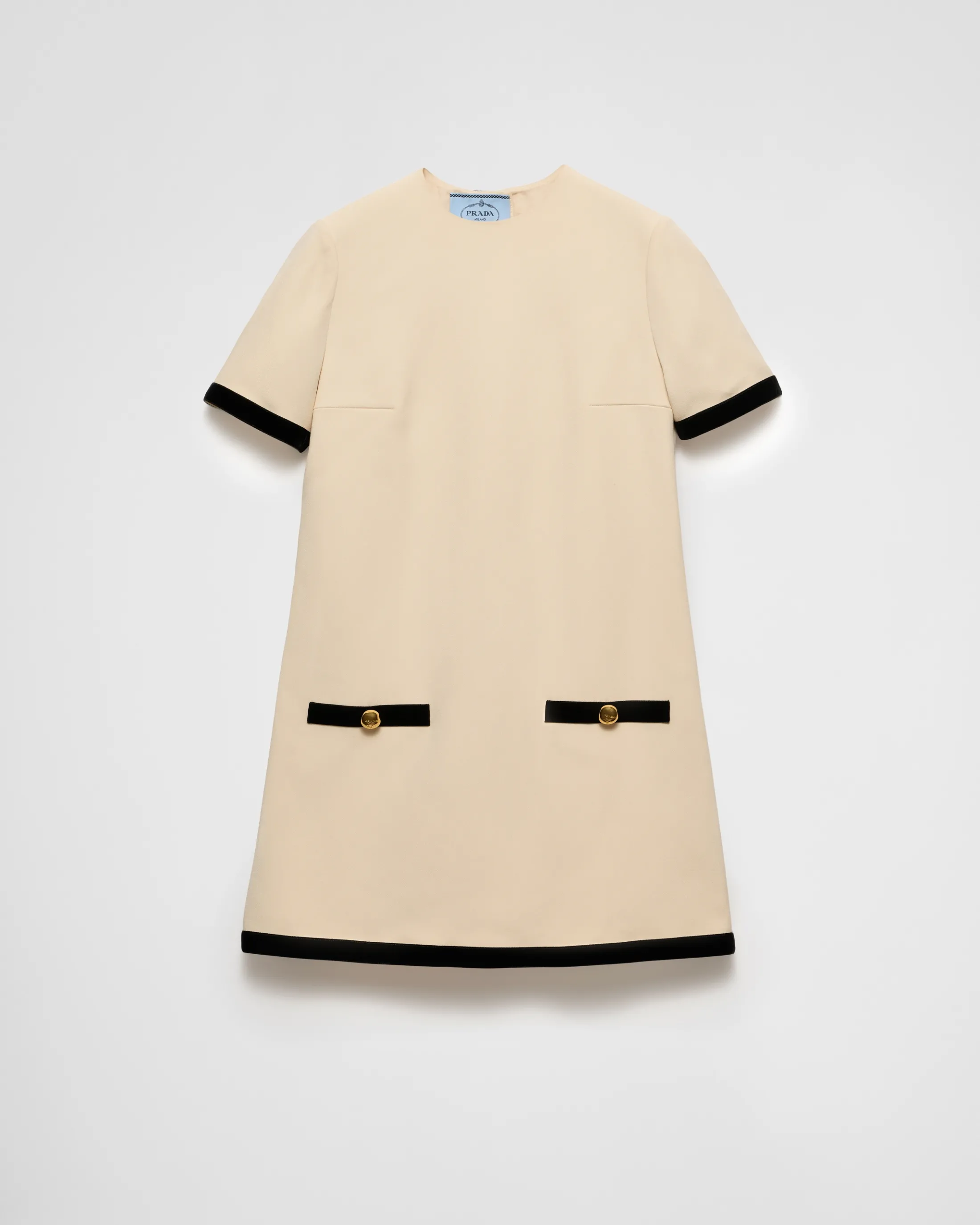 Prada Sablè mini dress Natural New