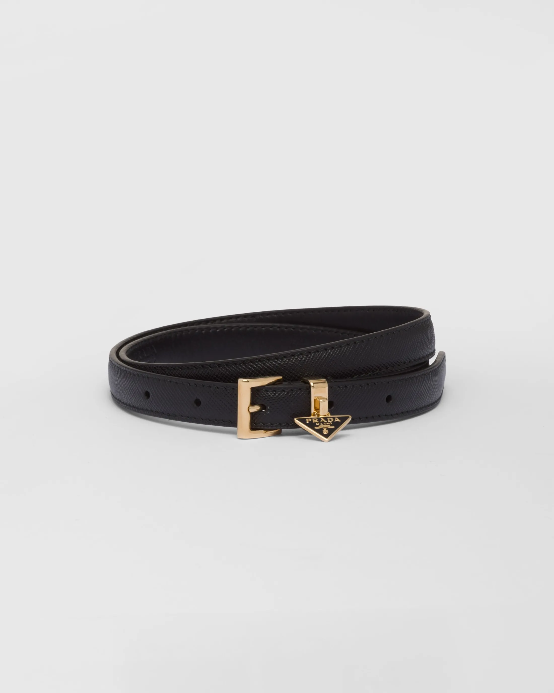 Prada Saffiano belt Black Outlet