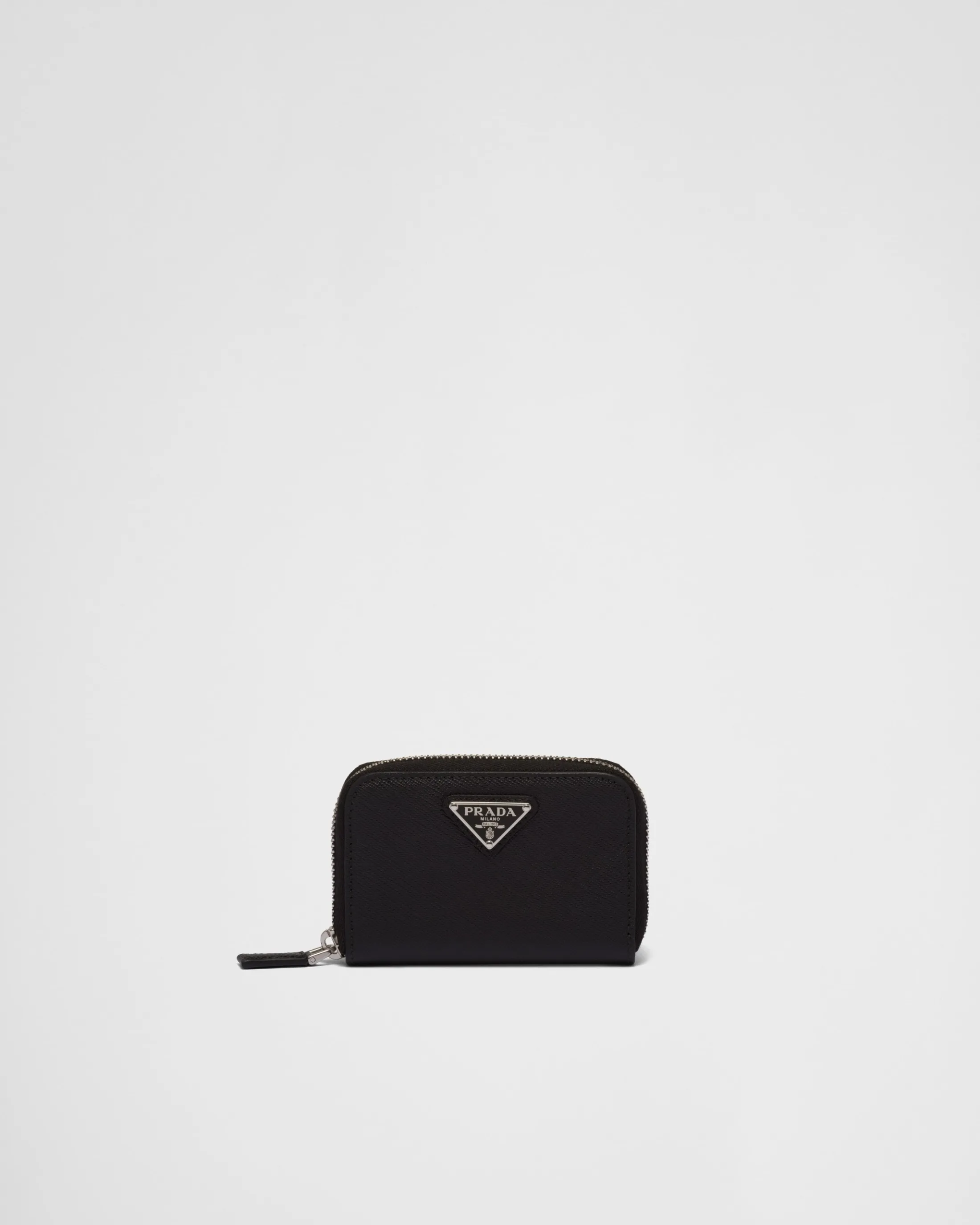 Prada Saffiano coin purse Black Cheap